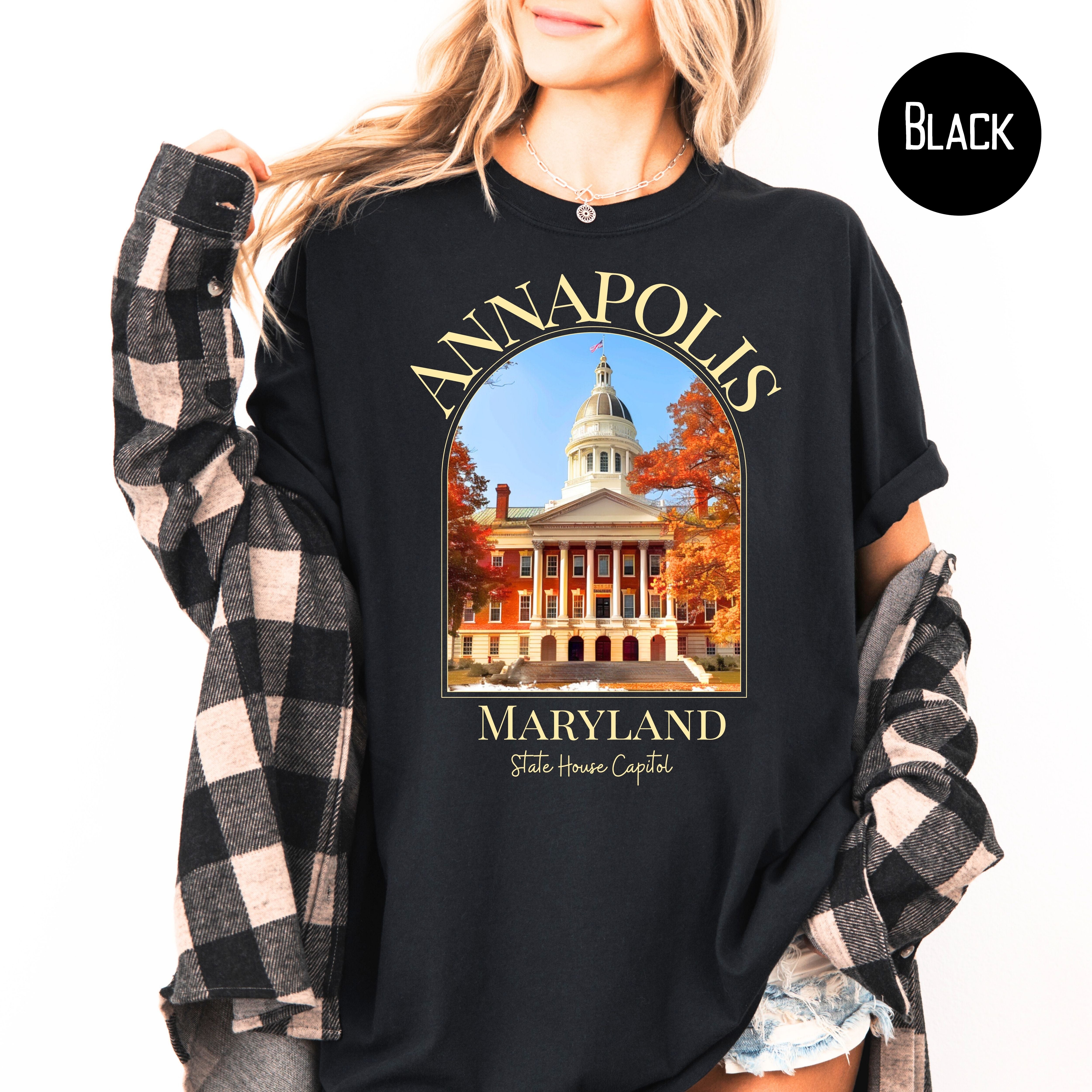 Annapolis Maryland Autumn Comfort Colors Tee
