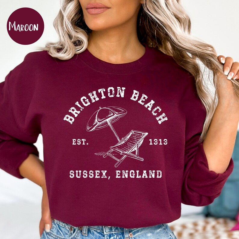 Brighton Beach Sussex England Grunge Style Sweatshirt