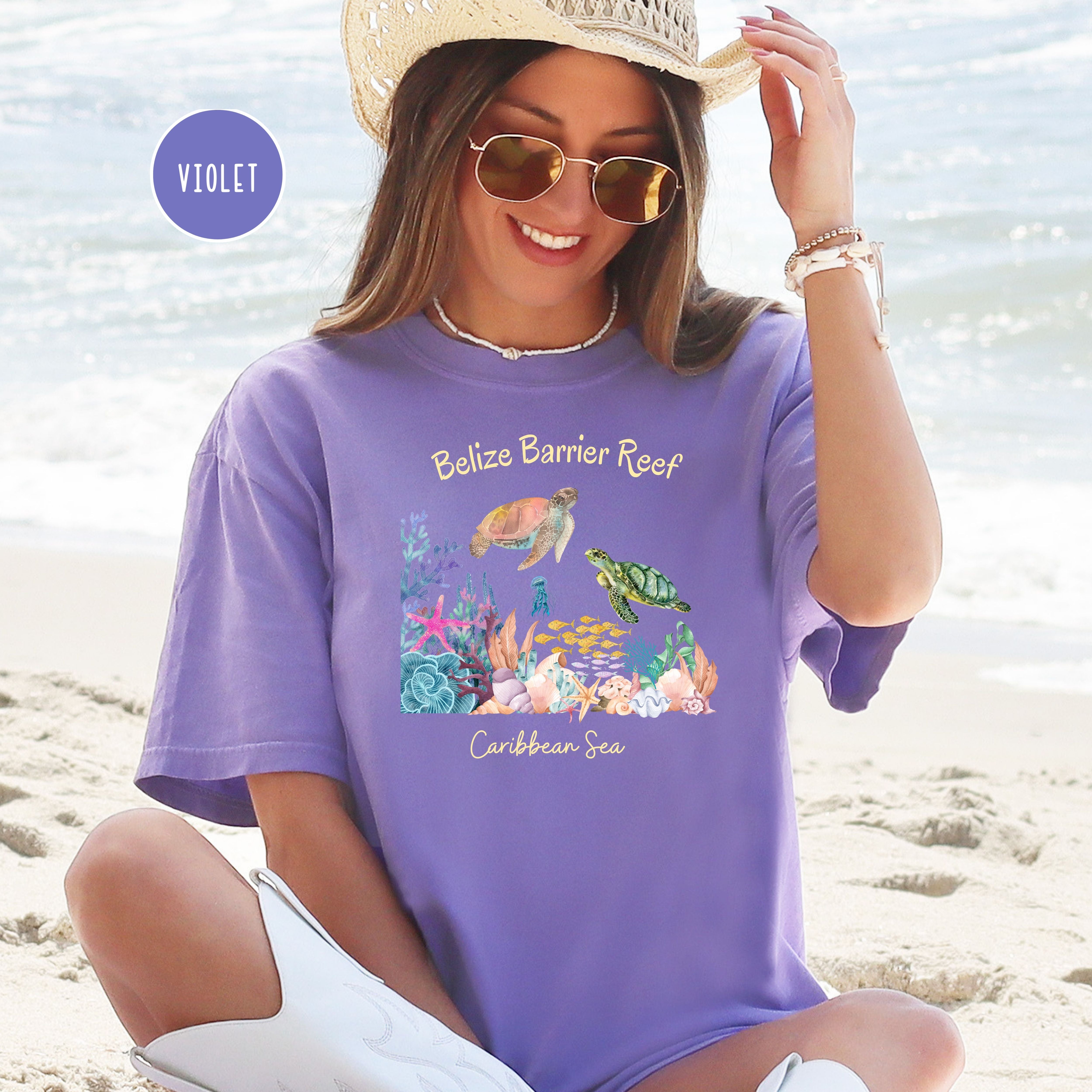 Belize Barrier Reef Caribbean Sea Comfort Colors® Tee