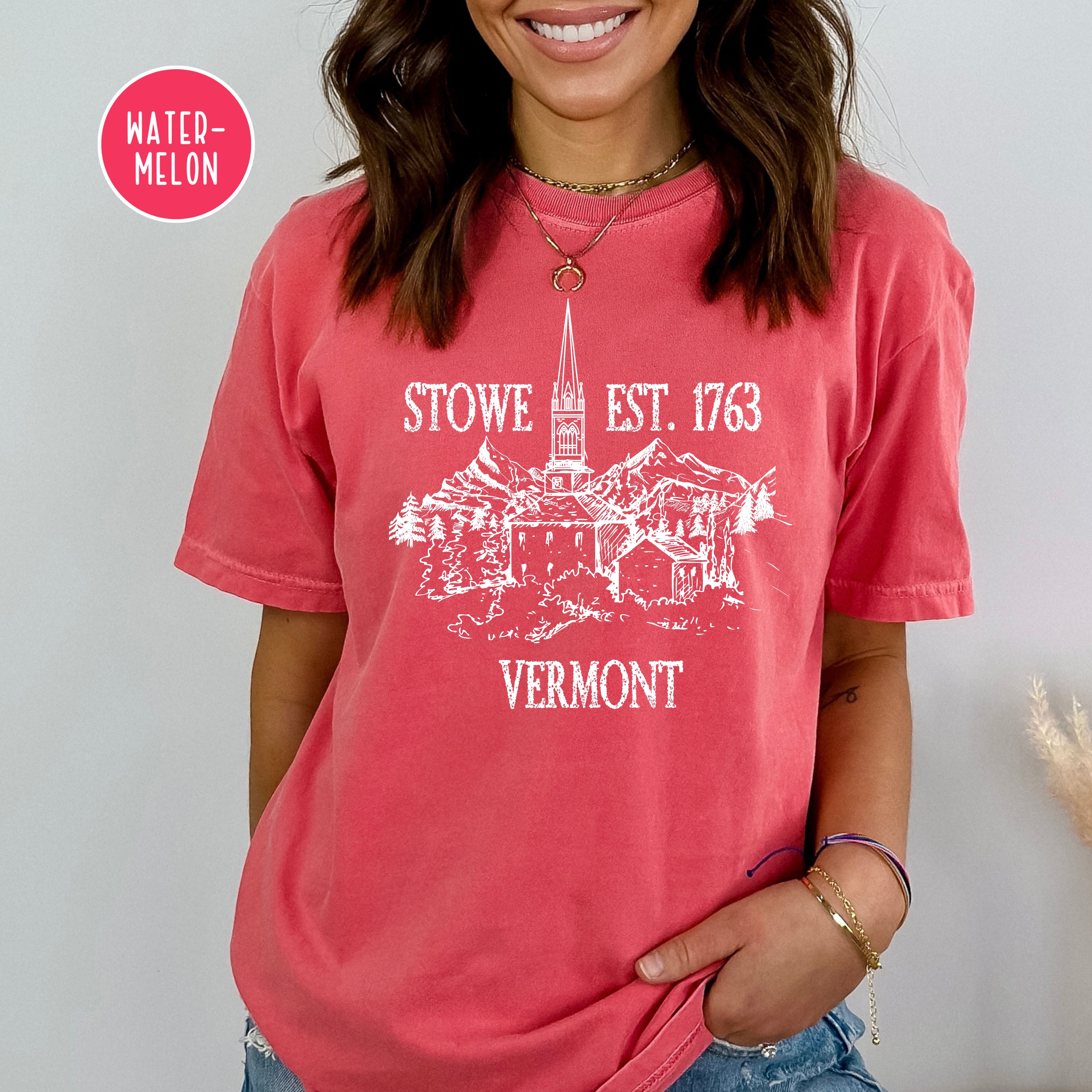 Stowe Vermont Grunge Style Comfort Colors® Tee