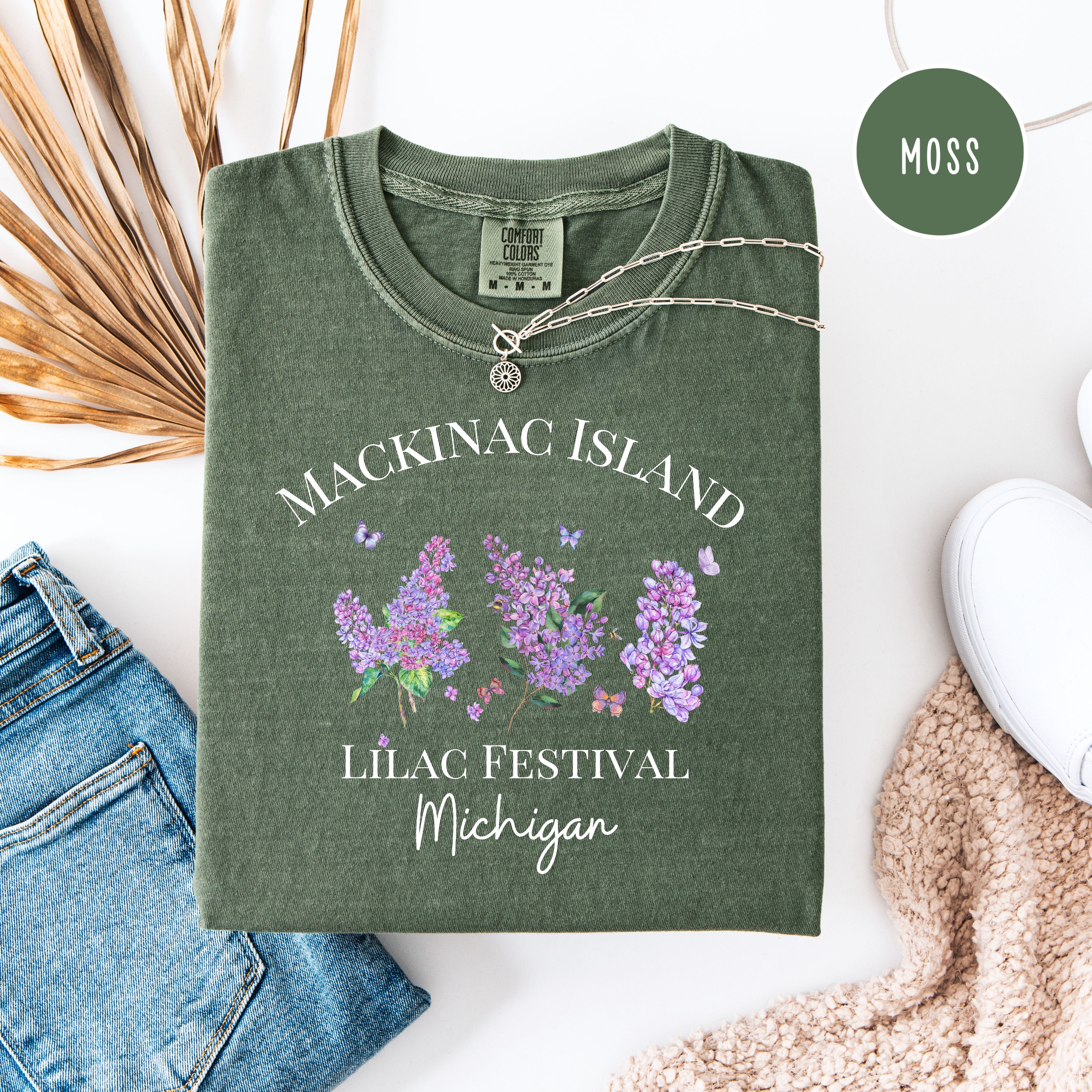 Mackinac Island Michigan Lilac Festival Comfort Colors Tee by CindylBoutiqueShop.com