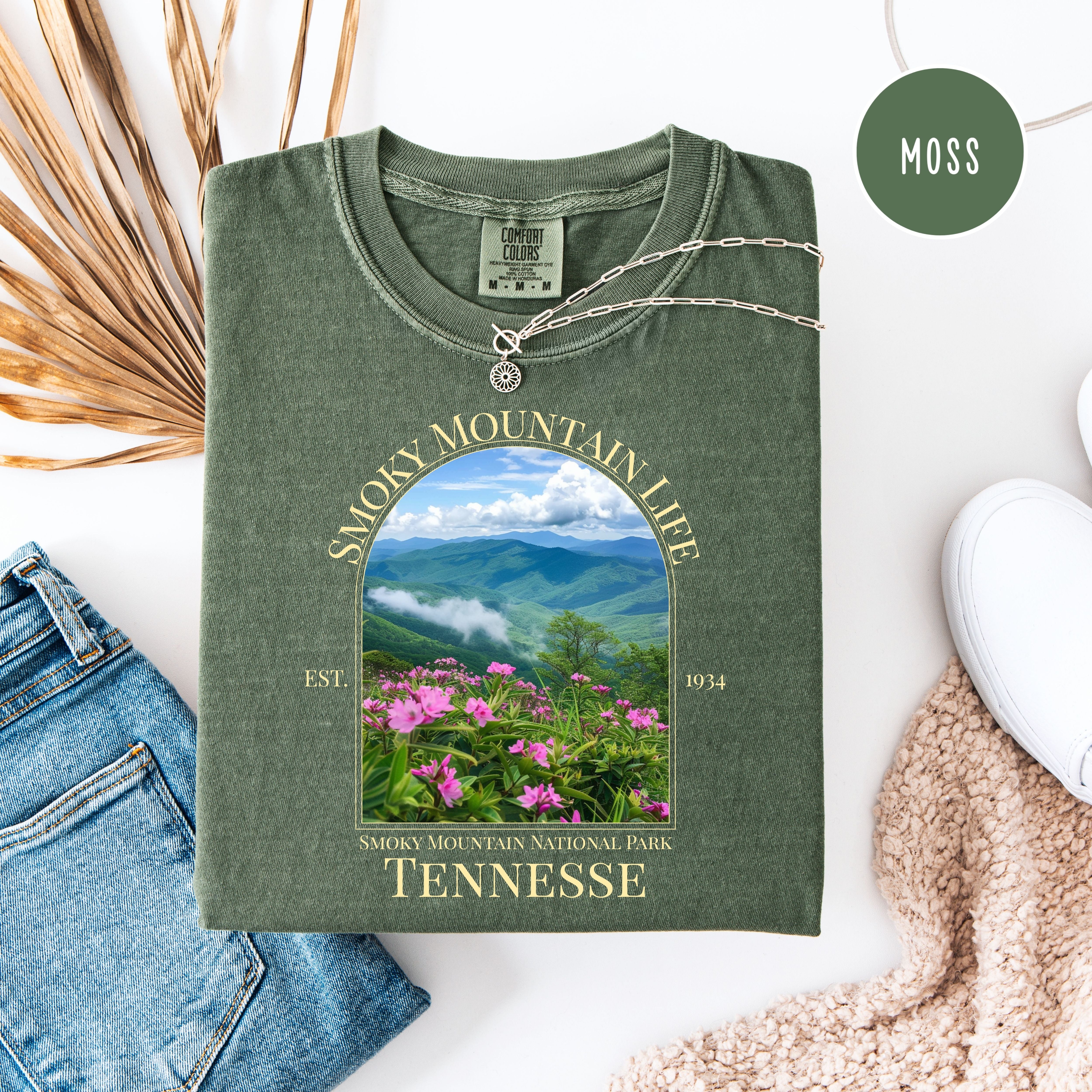 Smoky Mountain Life Comfort Colors T-Shirt, Smoky Mountain National Park Summer Vacation Shirt, Tennessee Gift Shirt