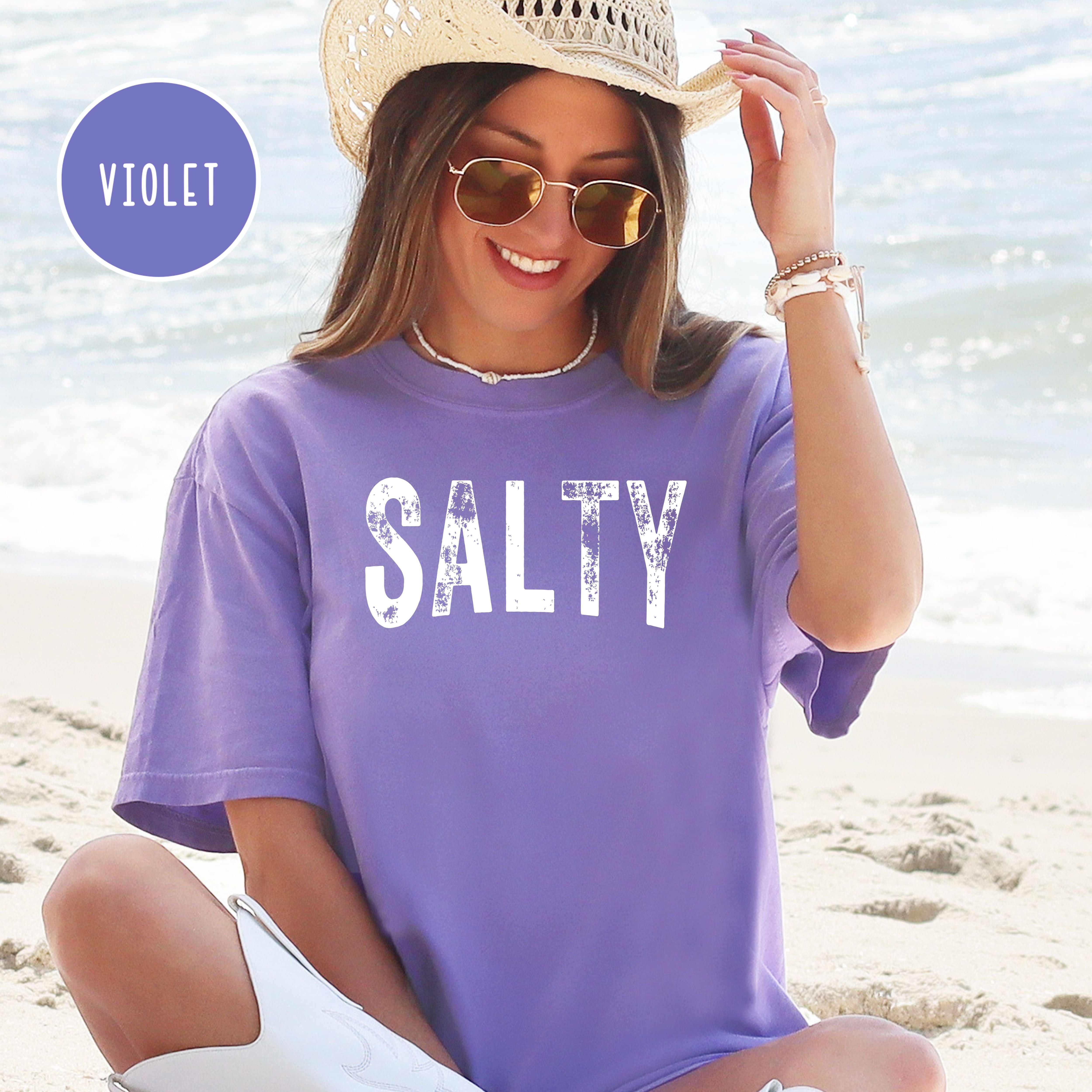 Salty Comfort Colors® Grunge Beach Tee