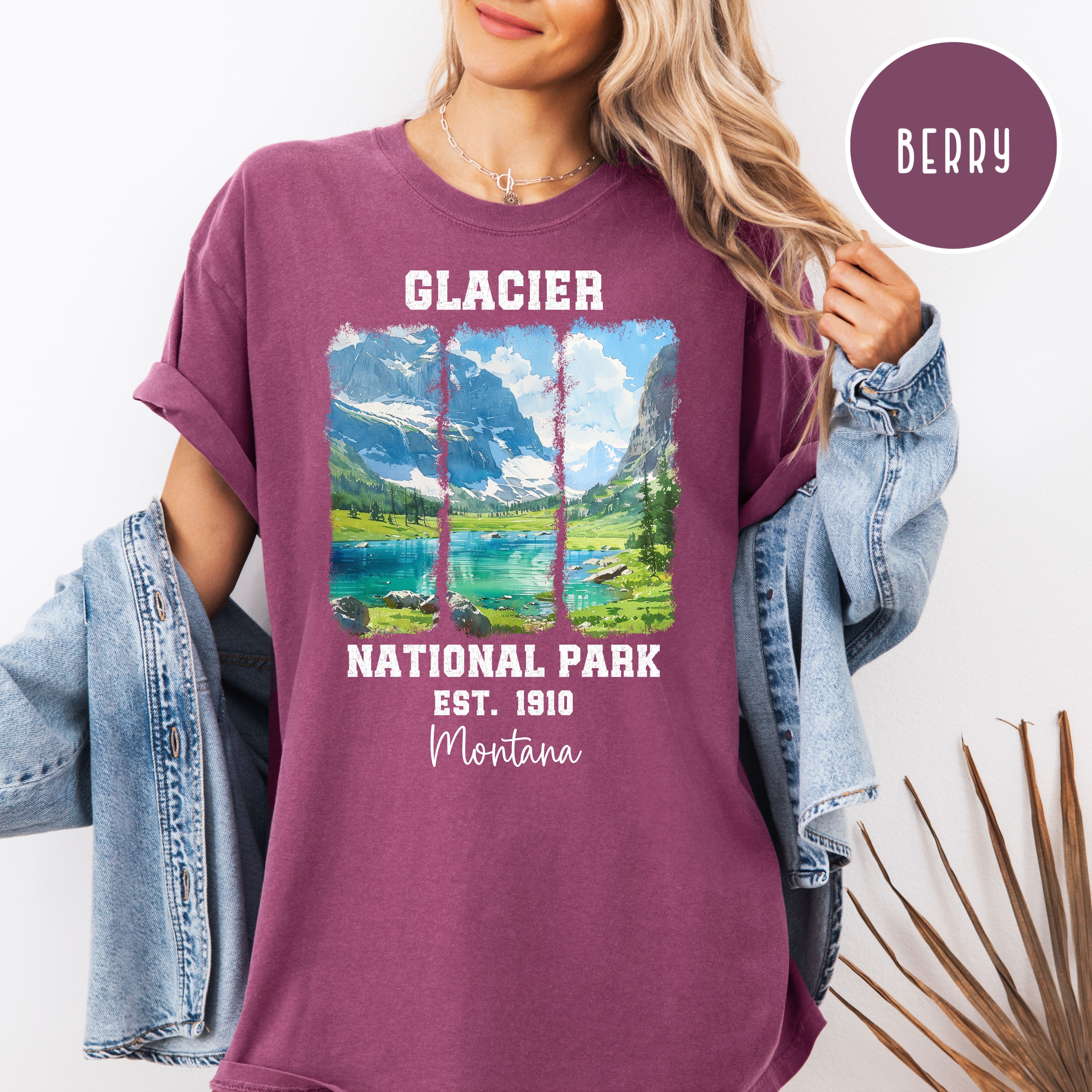 Glacier National Park Montana Comfort Colors Tee