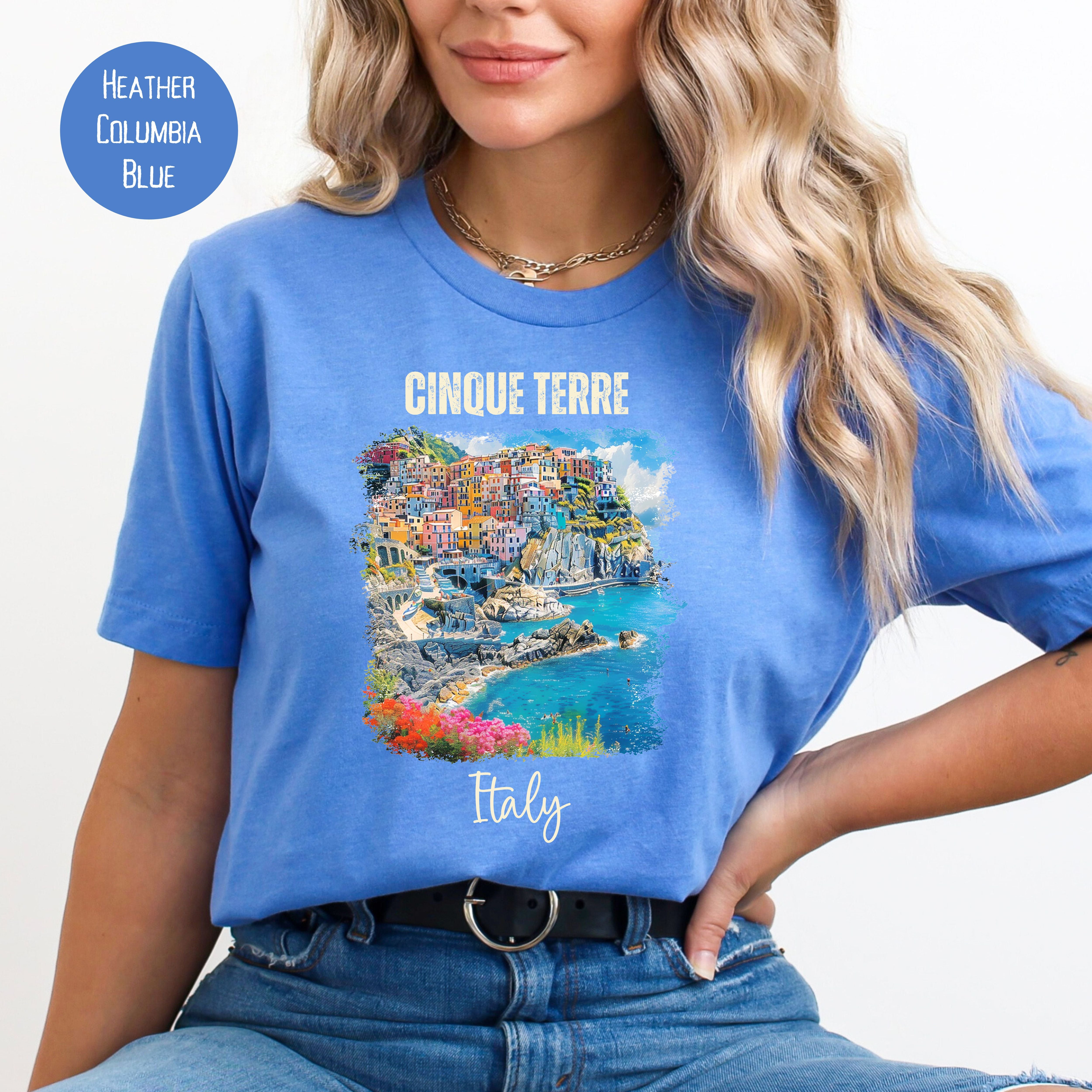 Cinque Terre Italian Beach Town Shirt, Italy Lover Bella Canvas Tee