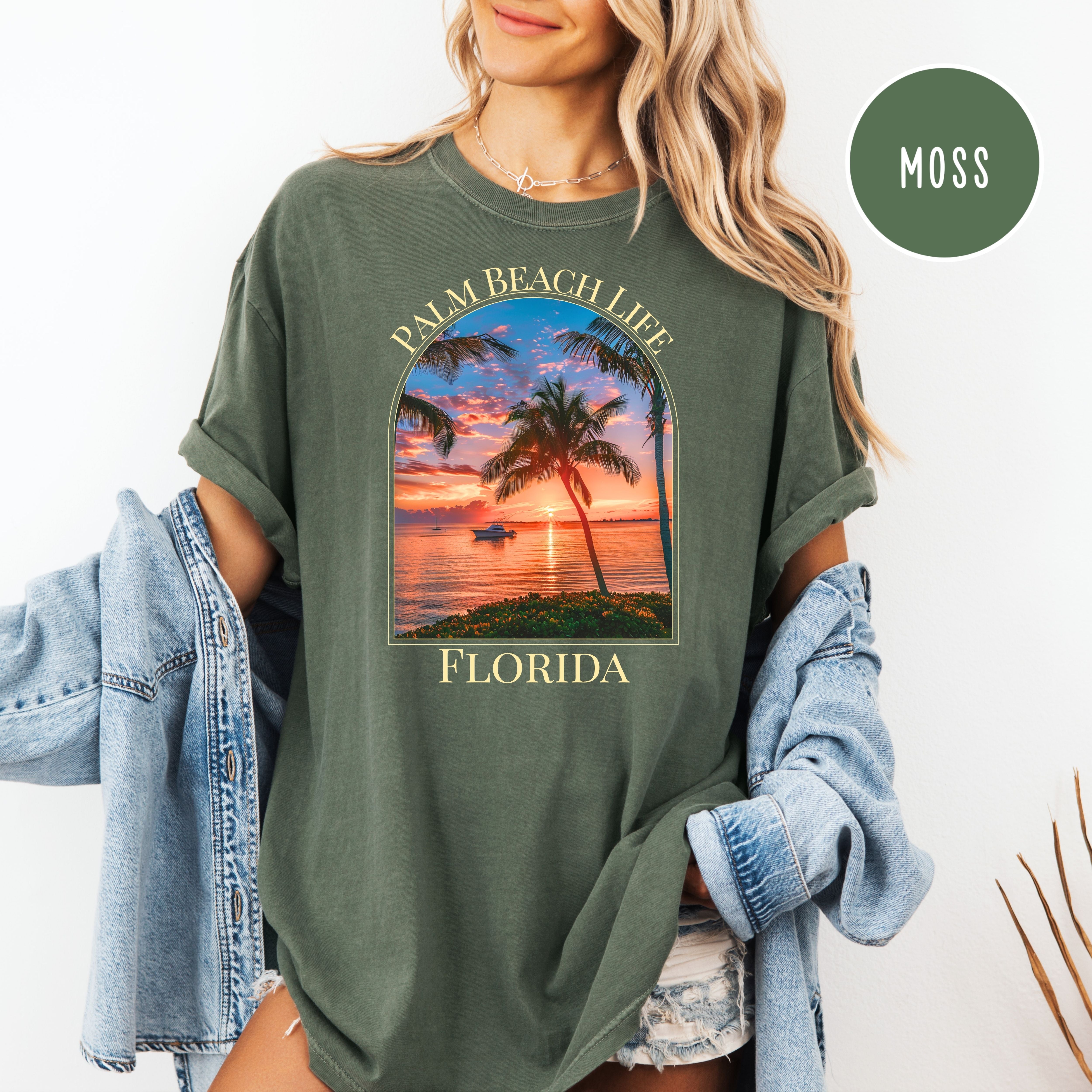 West Palm Beach Sunset Comfort Colors Pre-Shrunk Unisex Tee