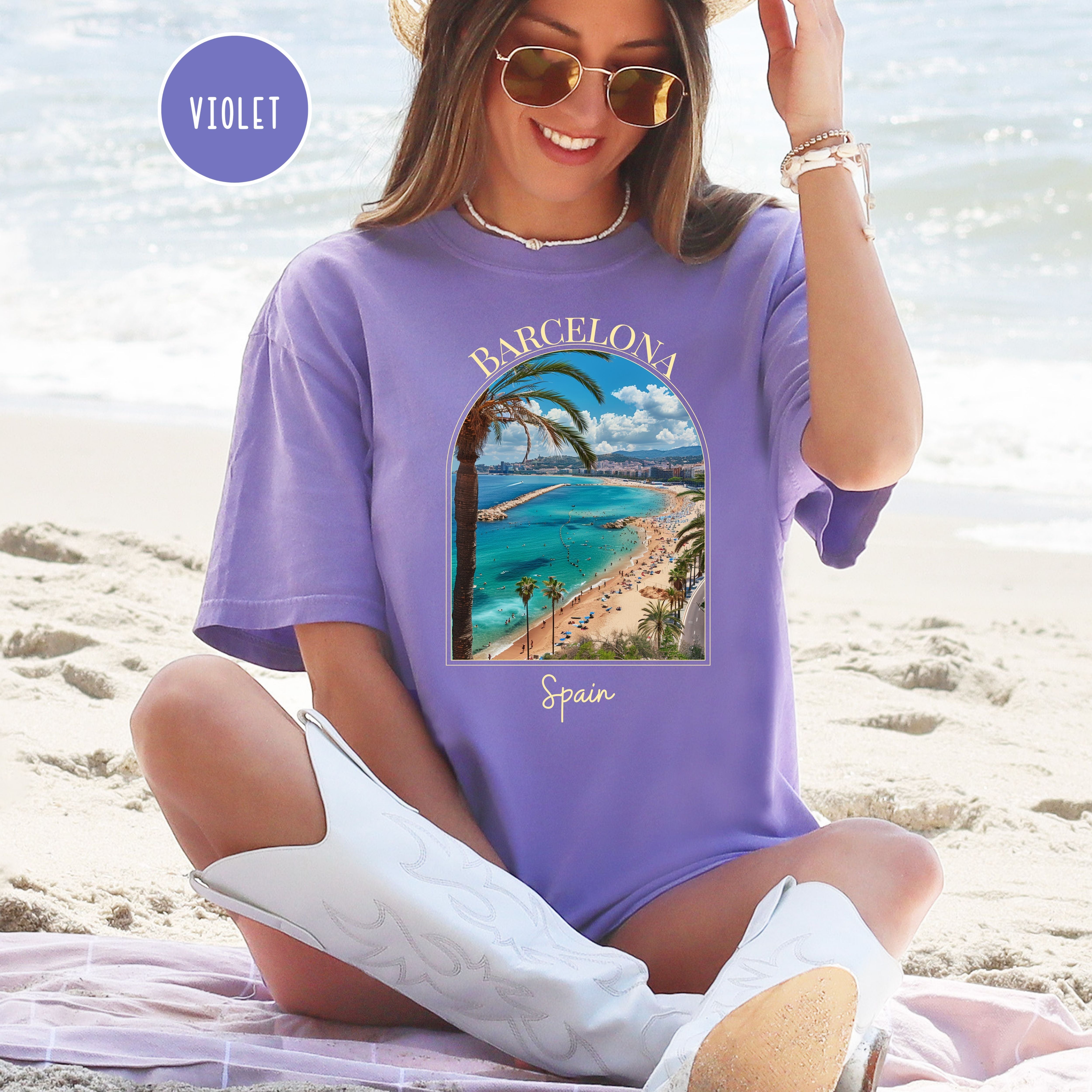 Barcelona Spain Vacation Gift Comfort Colors® Tee