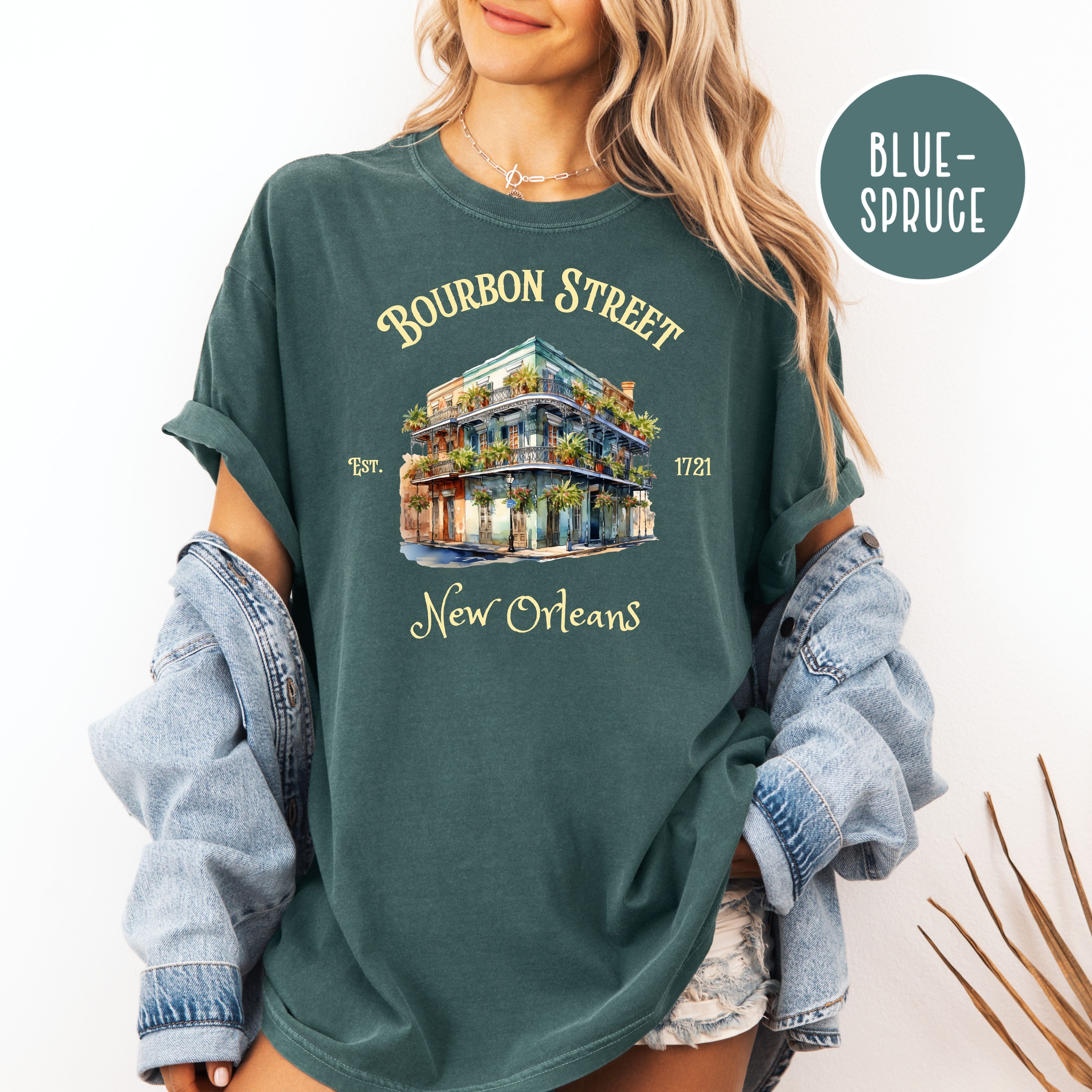 Bourbon Street New Orleans Comfort Colors Tee, French Quarter Shirt