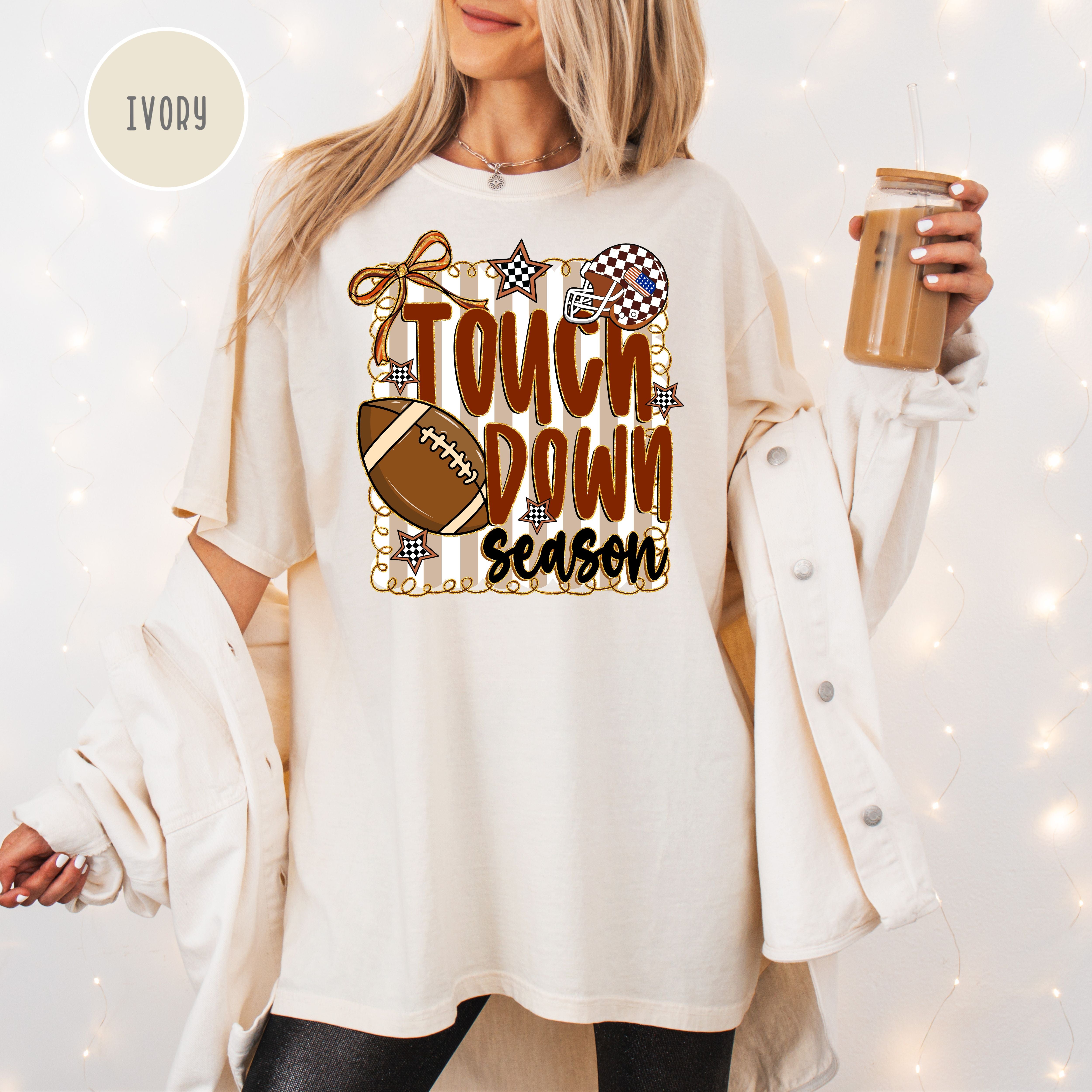 Touch Down Season Comfort Colors Football Game Day Shirt