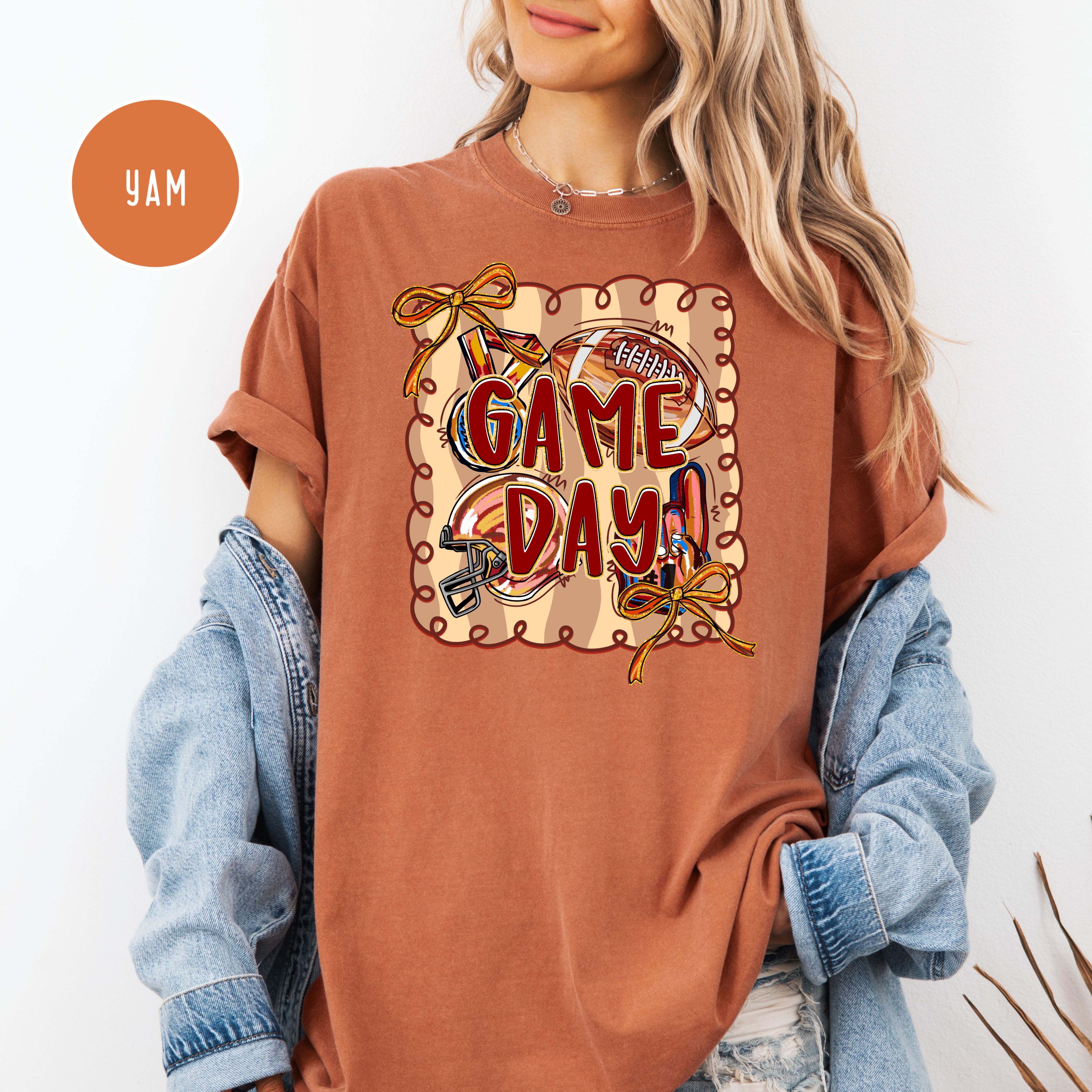 Game Day Comfort Colors Football Party Shirts