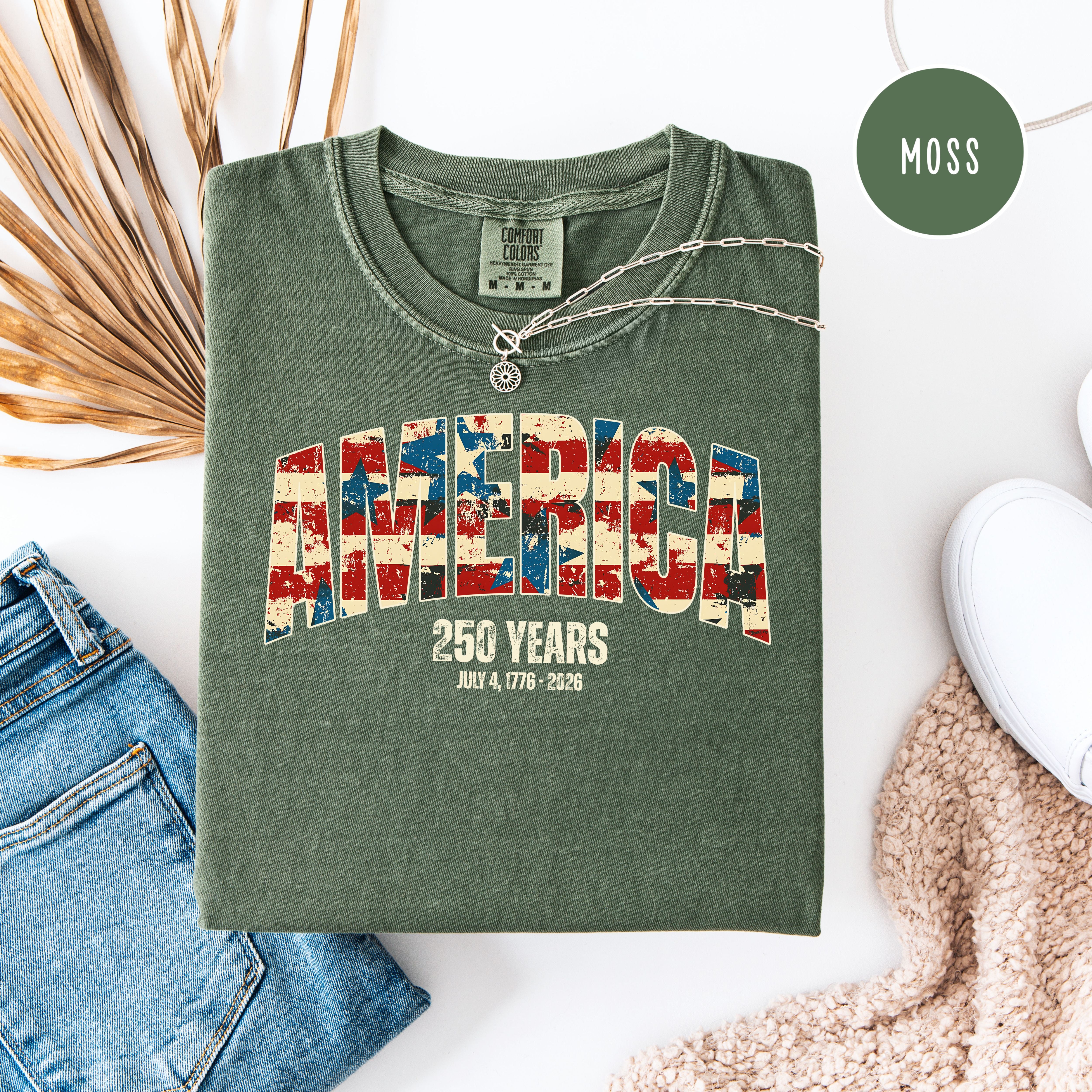 Patriotic America 250 Year Anniversary Comfort Colors Independence Day Gift Shirt