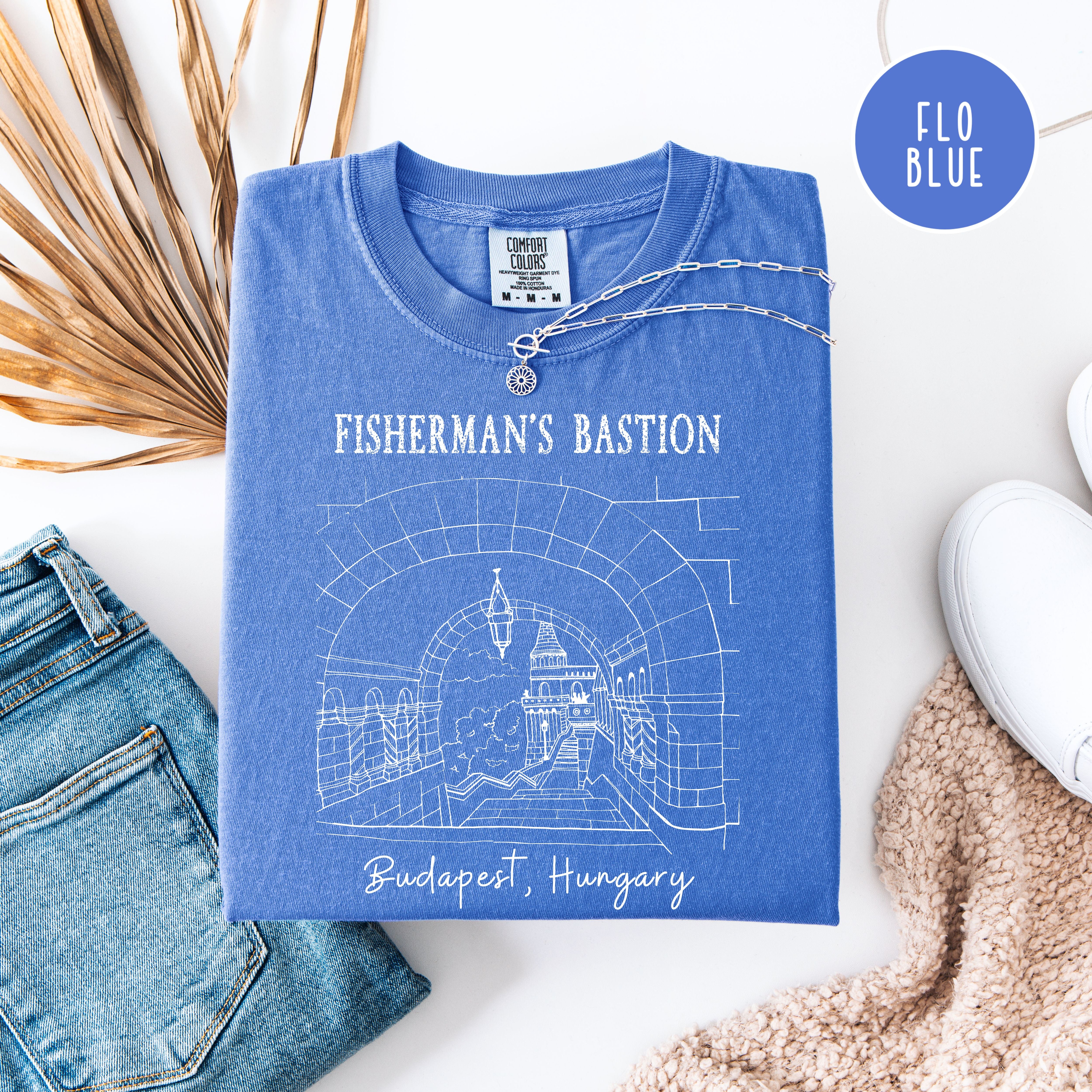 Budapest Hungary Fisherman's Bastion Comfort Colors Tee
