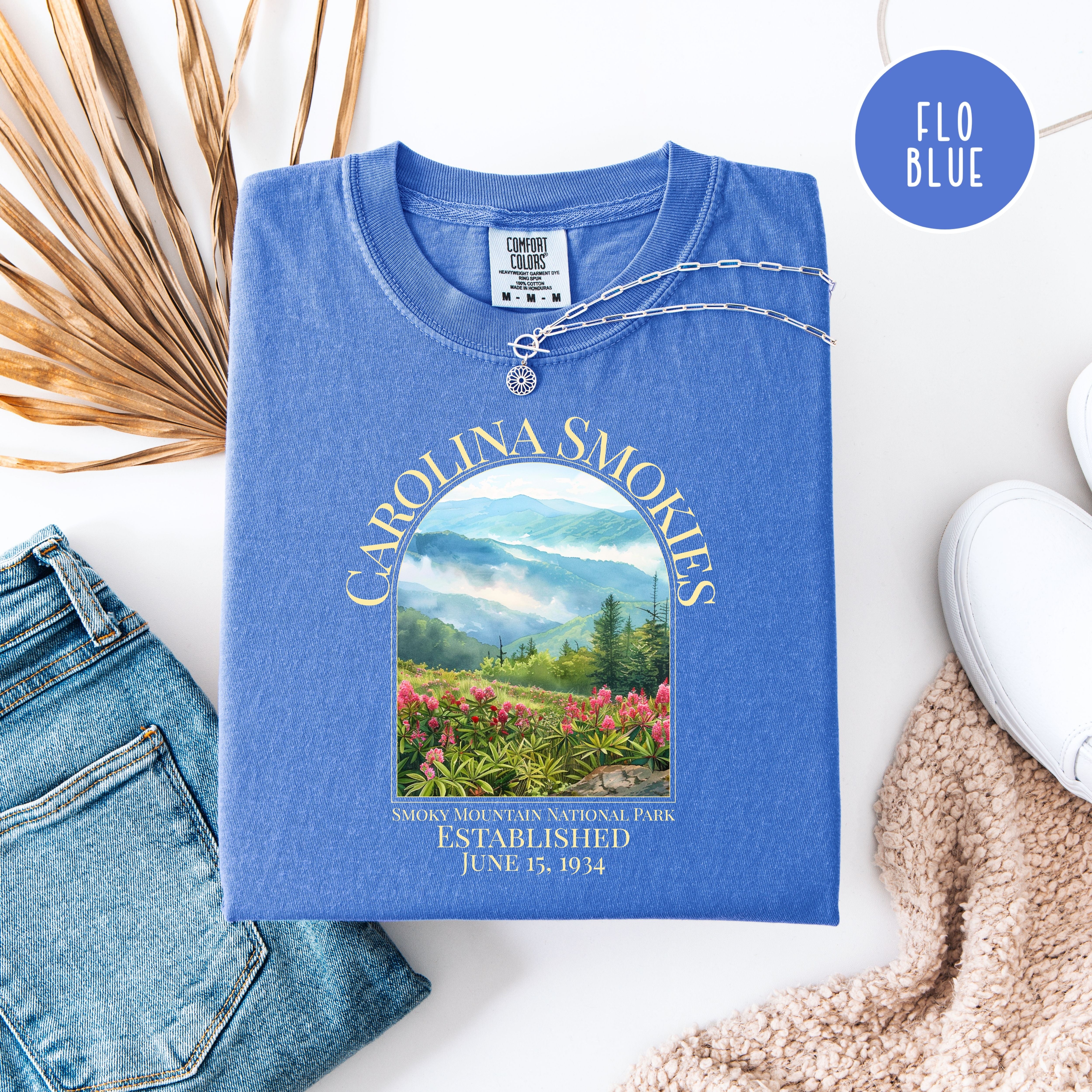 North Carolina Smoky Mountain National Park Comfort Colors T-Shirt, Carolina Smokies Shirt, North Carolina Vacation Shirt, Smoky Mt Park Tee