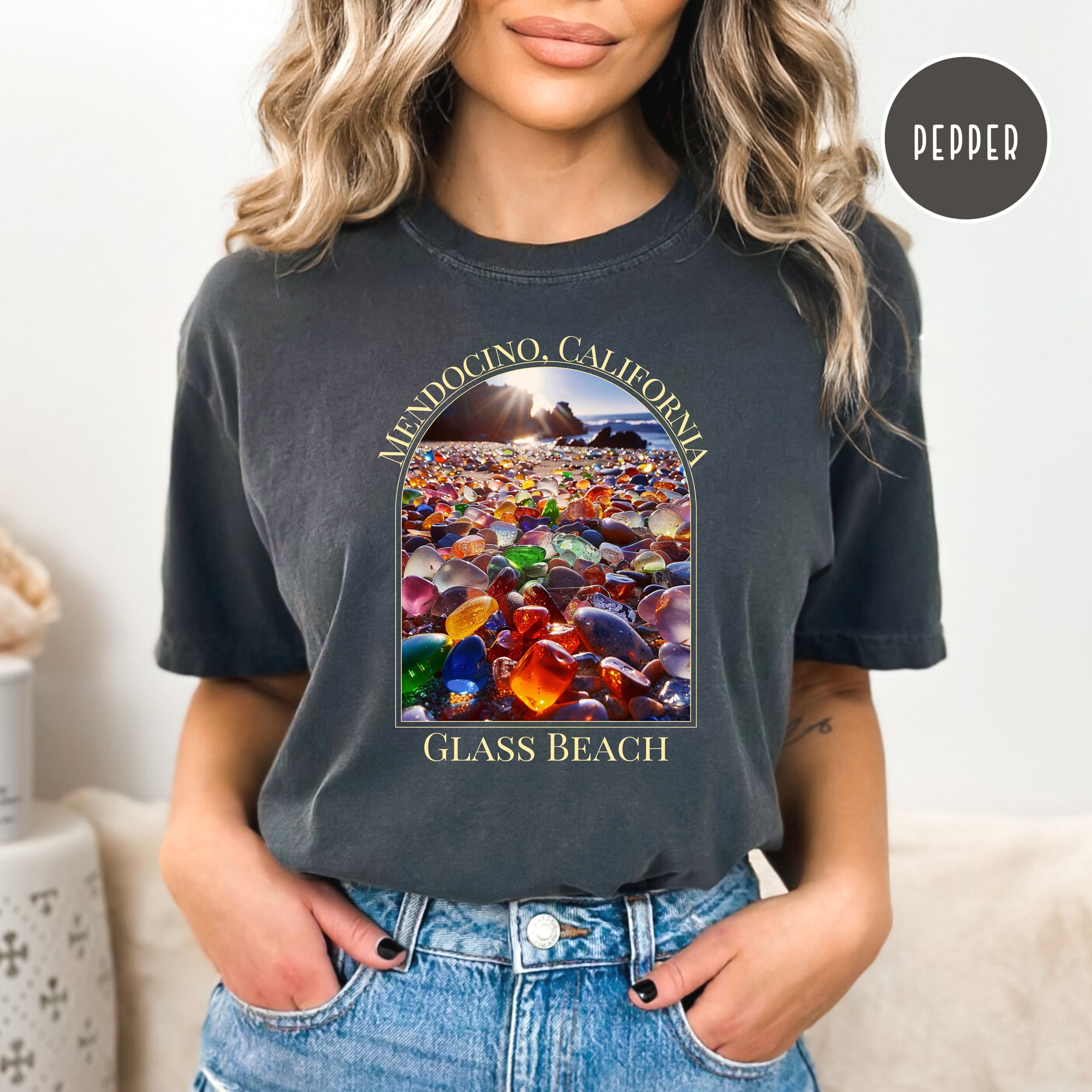 Glass Beach Mendocino California Comfort Colors® Tee