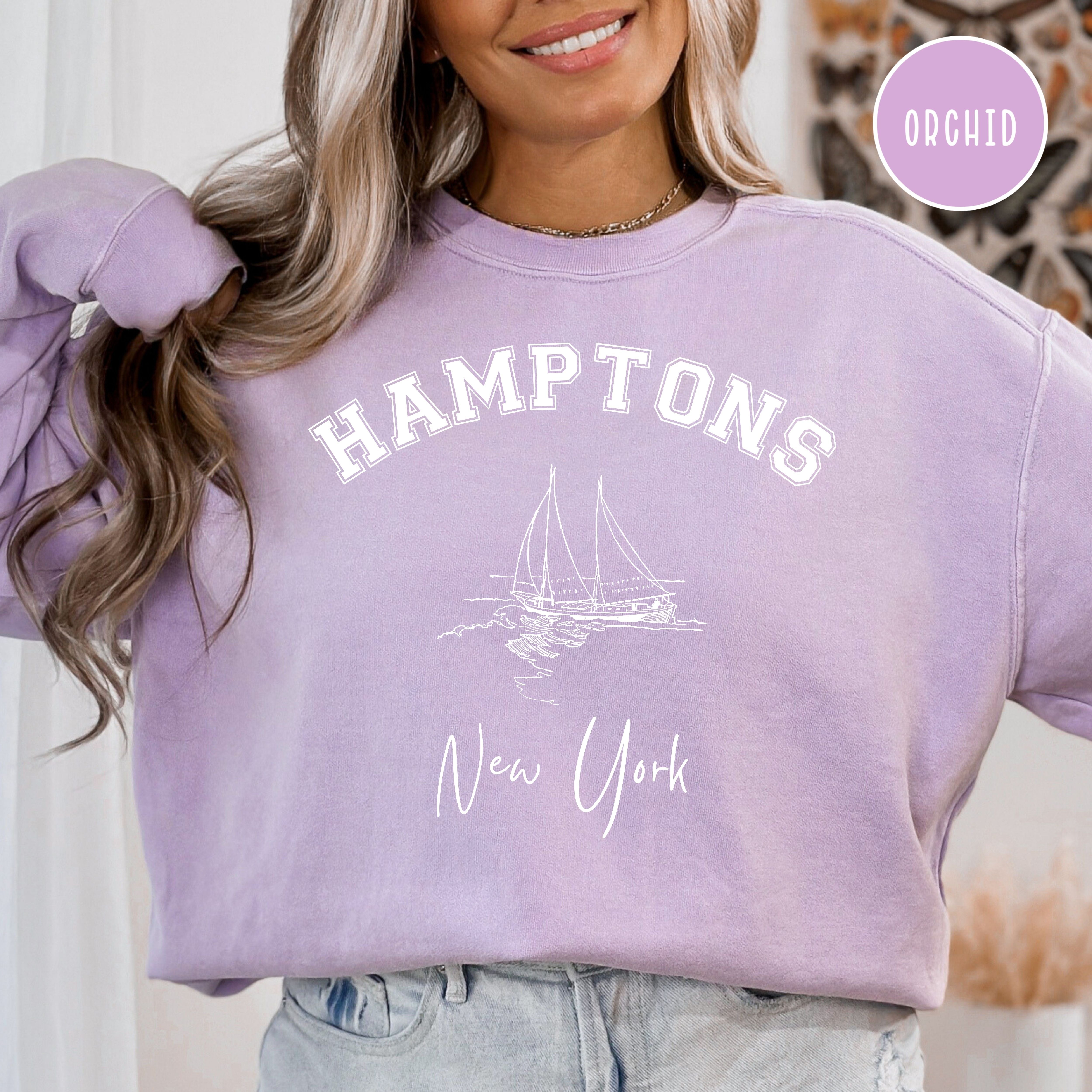 Hamptons Comfort Colors Crewneck Sweatshirt