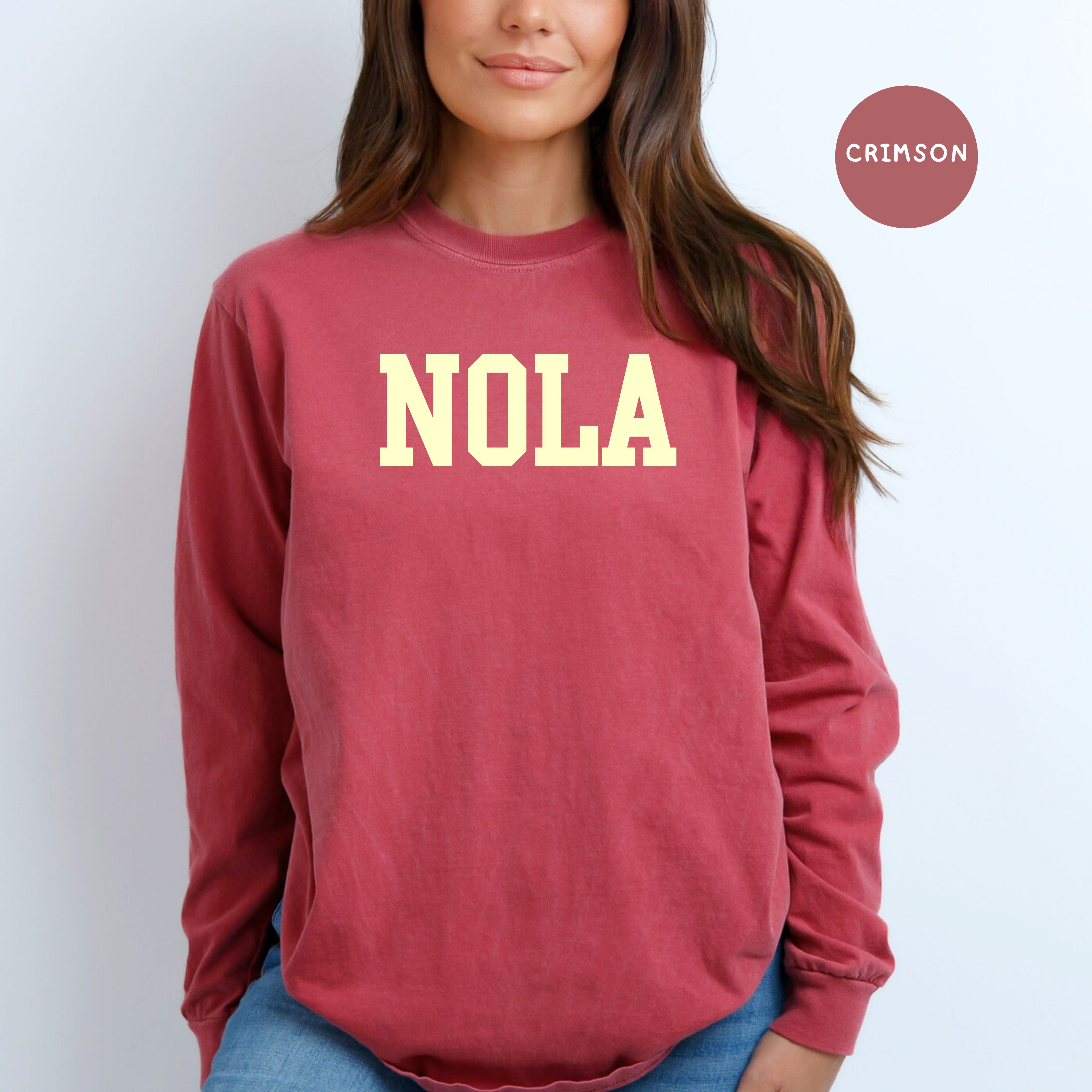 NOLA New Orleans Louisiana Comfort Colors® Long Sleeve Tee