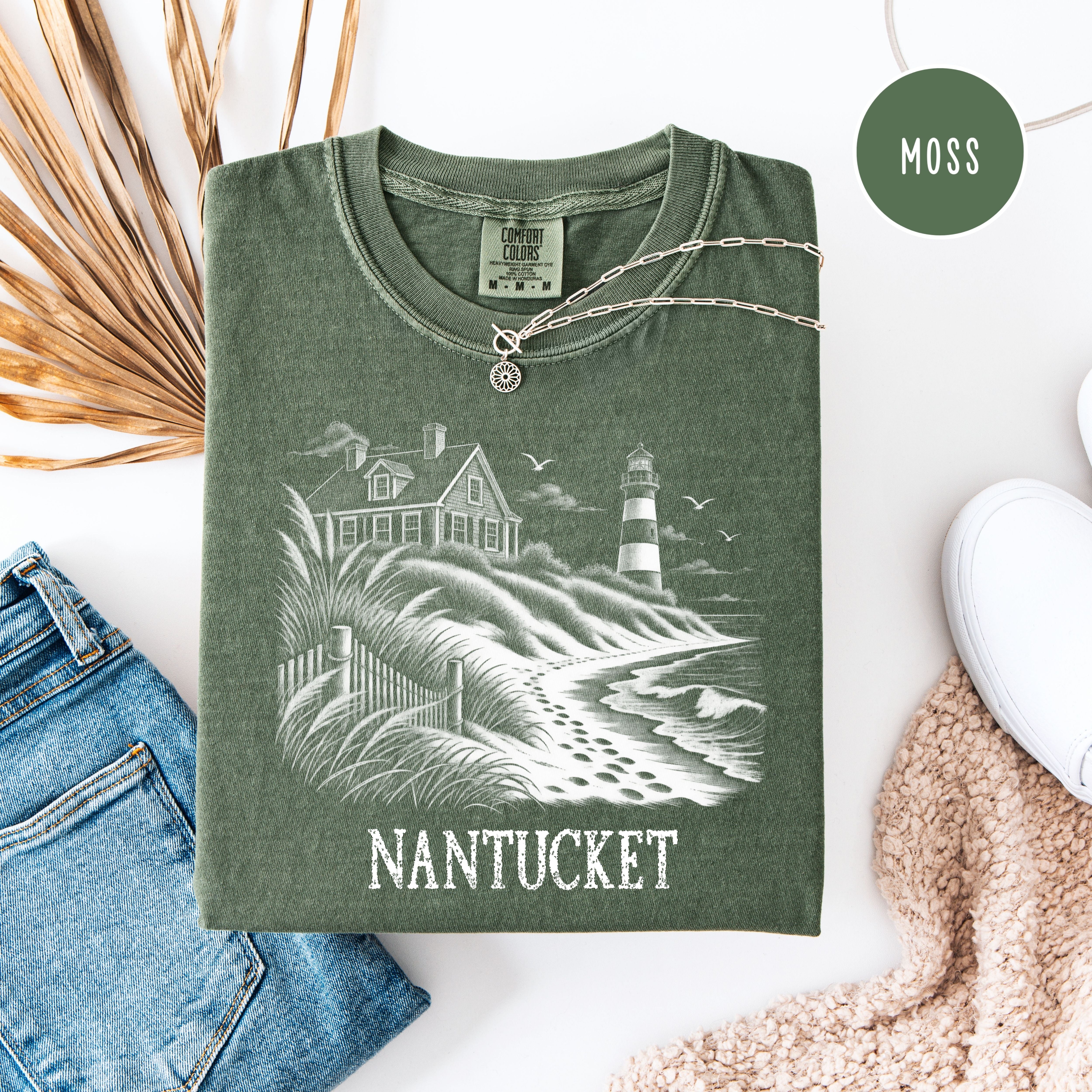 Nantucket Comfort Colors T-Shirt, Nantucket Vacation Gift, Hamptons Coastal Shirt, Traveler Gift Shirt, Ocean Lover Shirt, Nantucket Gift