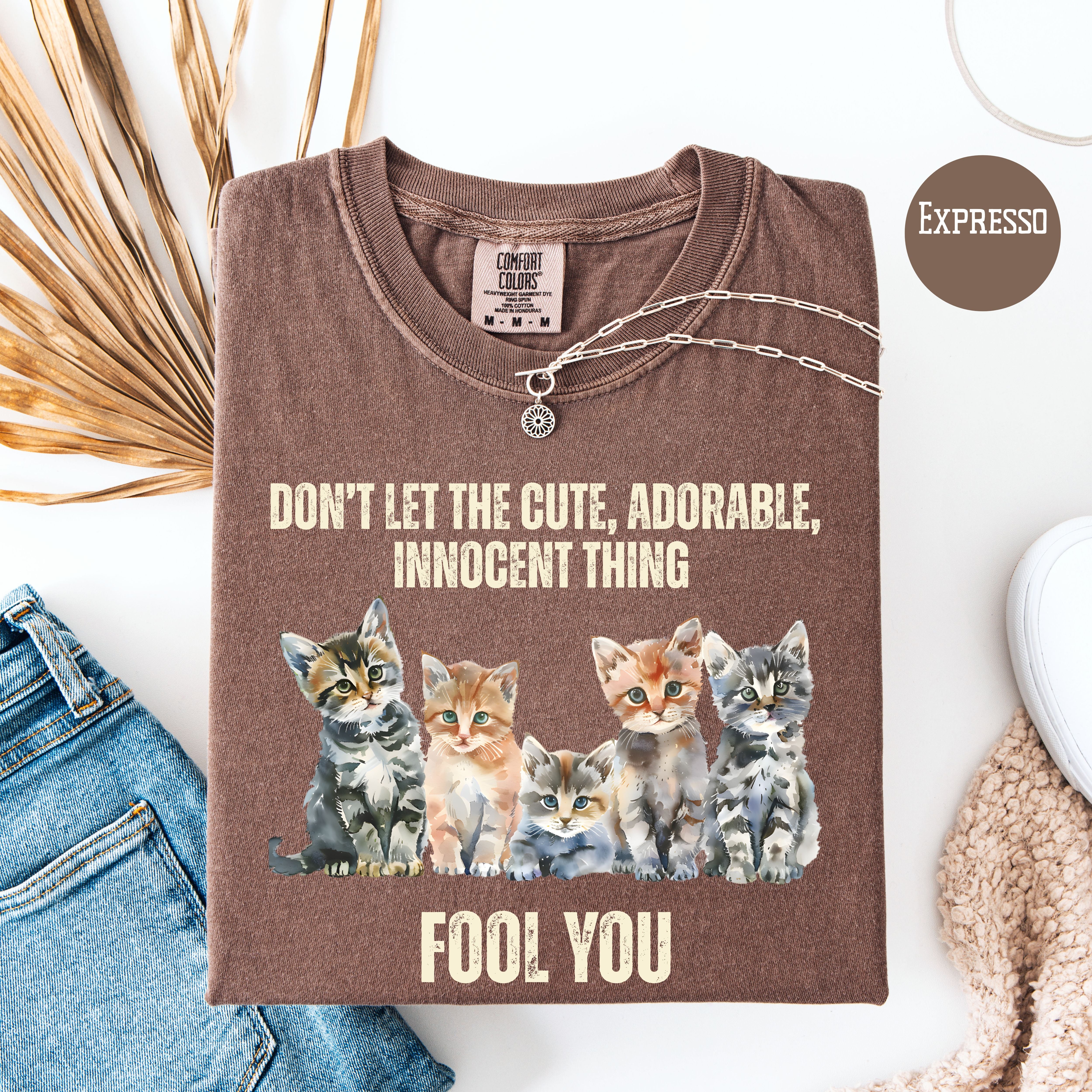 Kitten Lover Comfort Colors T-Shirt, Adorable Kittens Cat Parent Shirt