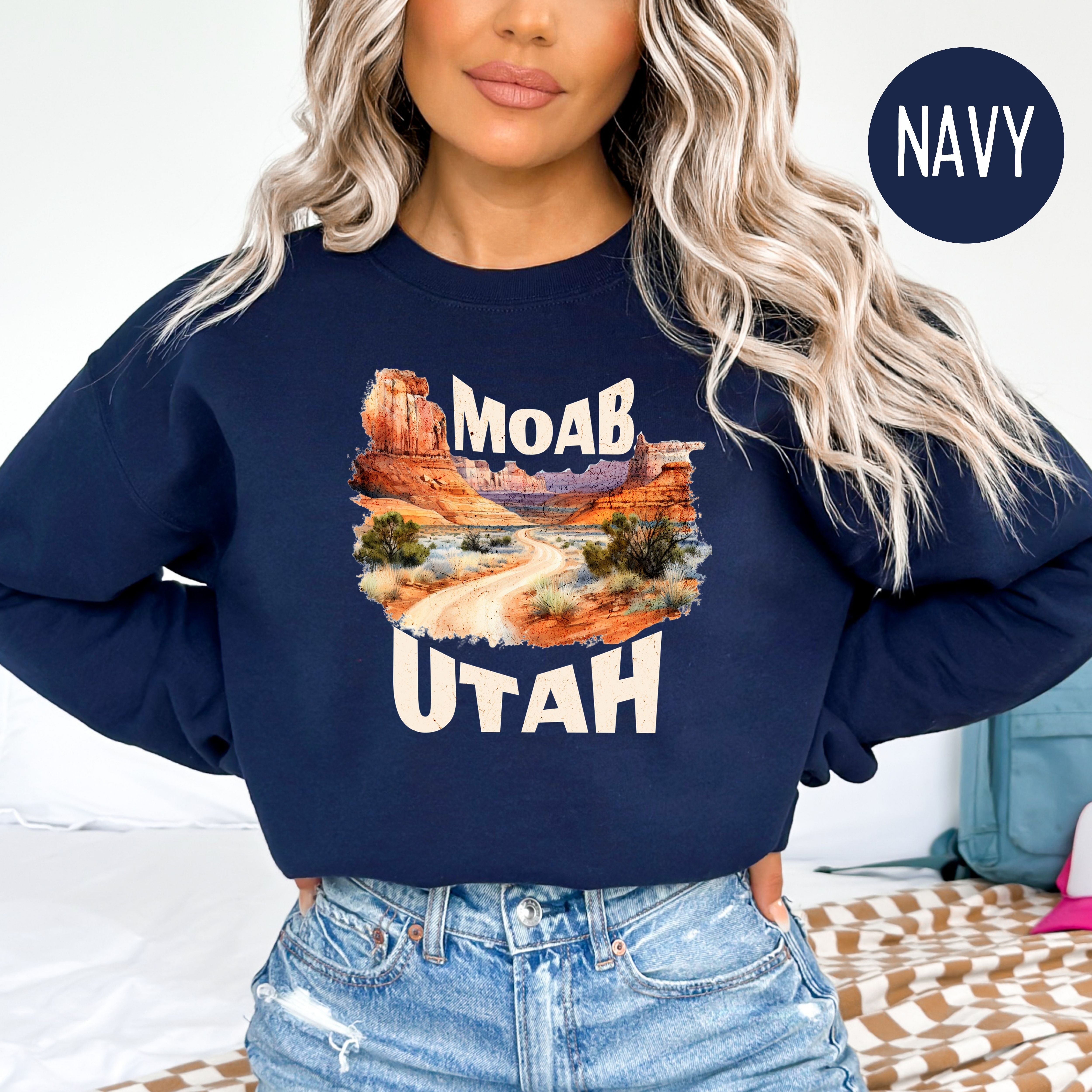 Moab Utah Grunge Style Sweatshirt