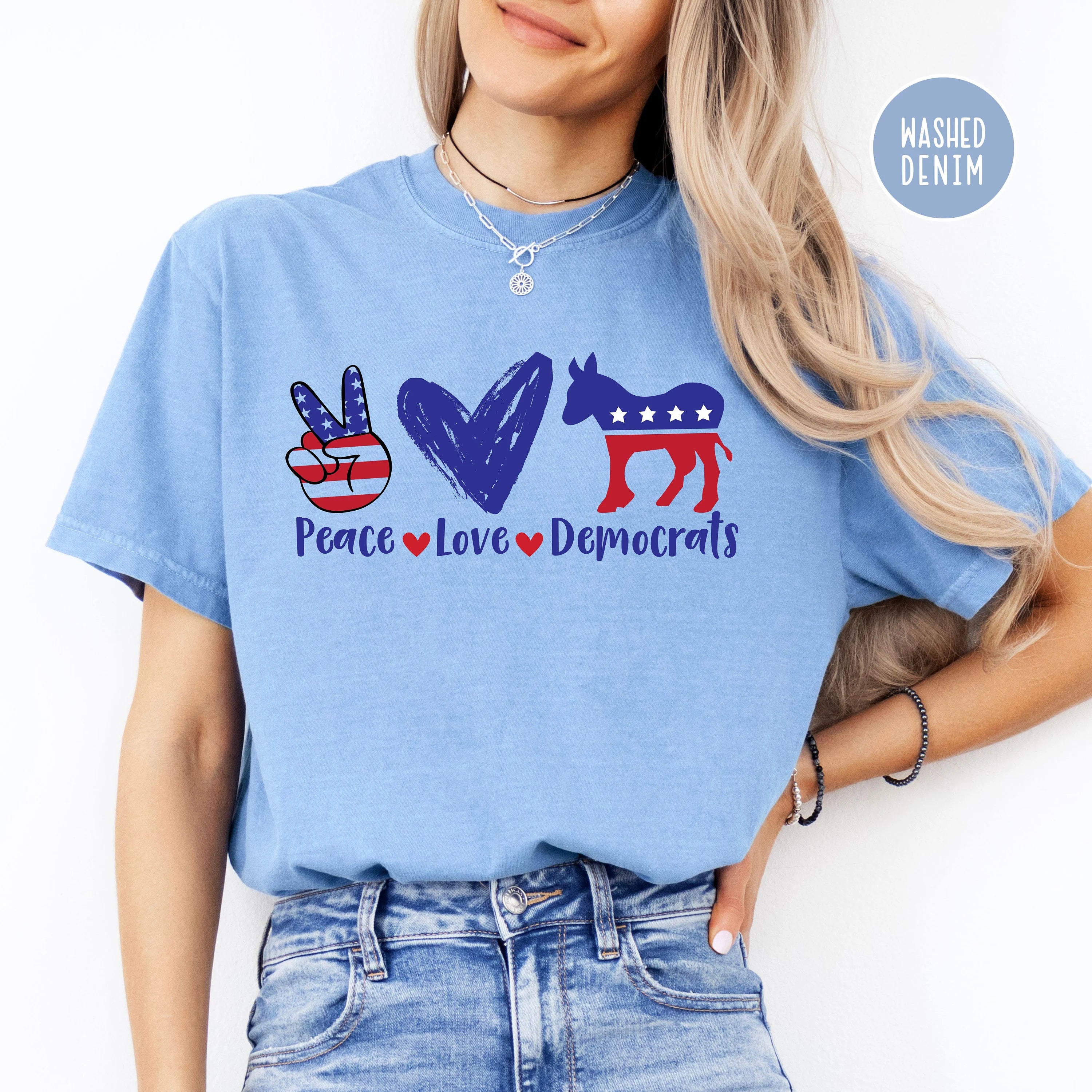 Peace Love Democrats Comfort Colors® Election Tee