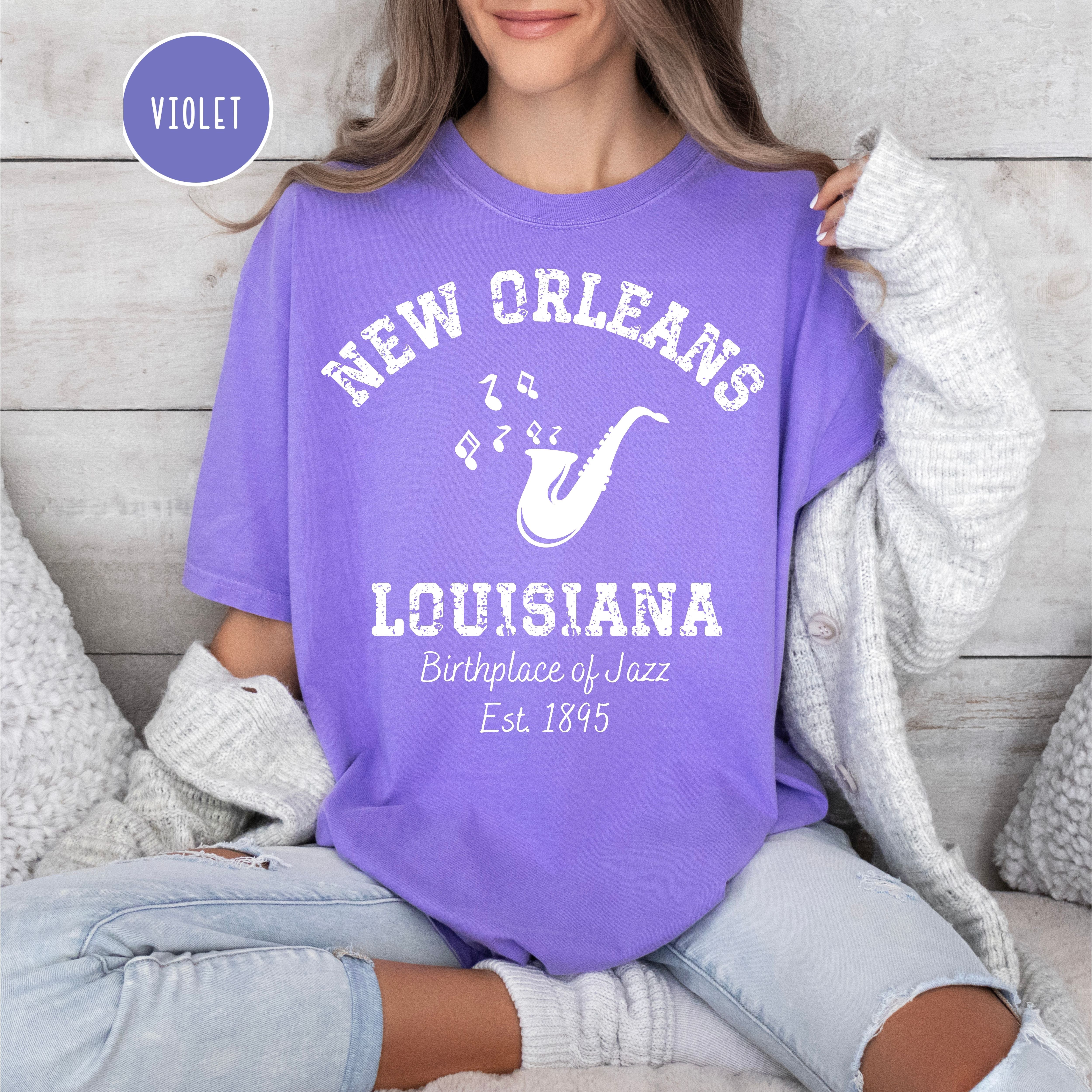 New Orleans Louisiana Birthplace of Jazz Comfort Colors® Tee