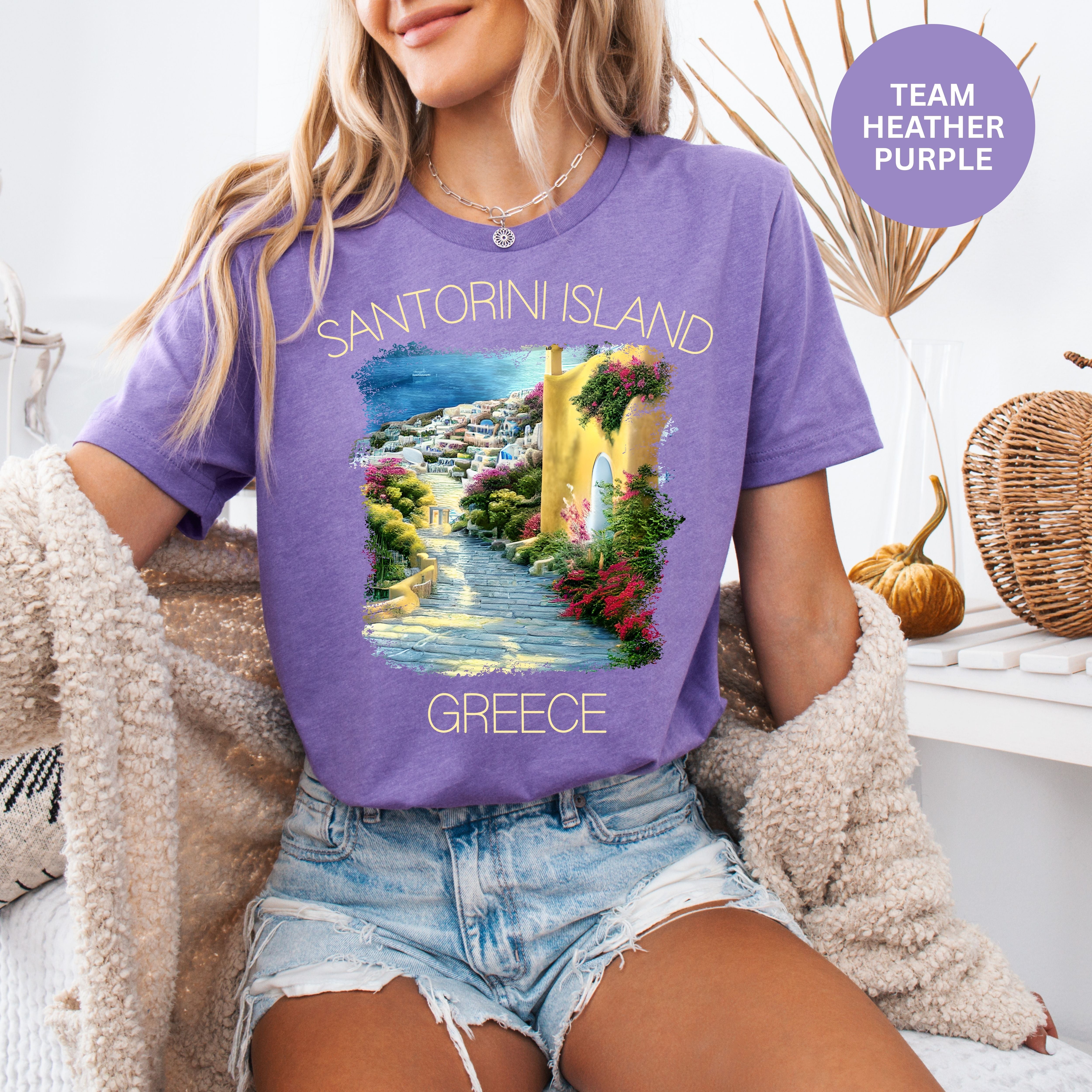 Santorini Greek Islands Bella Canvas Vacation Tee