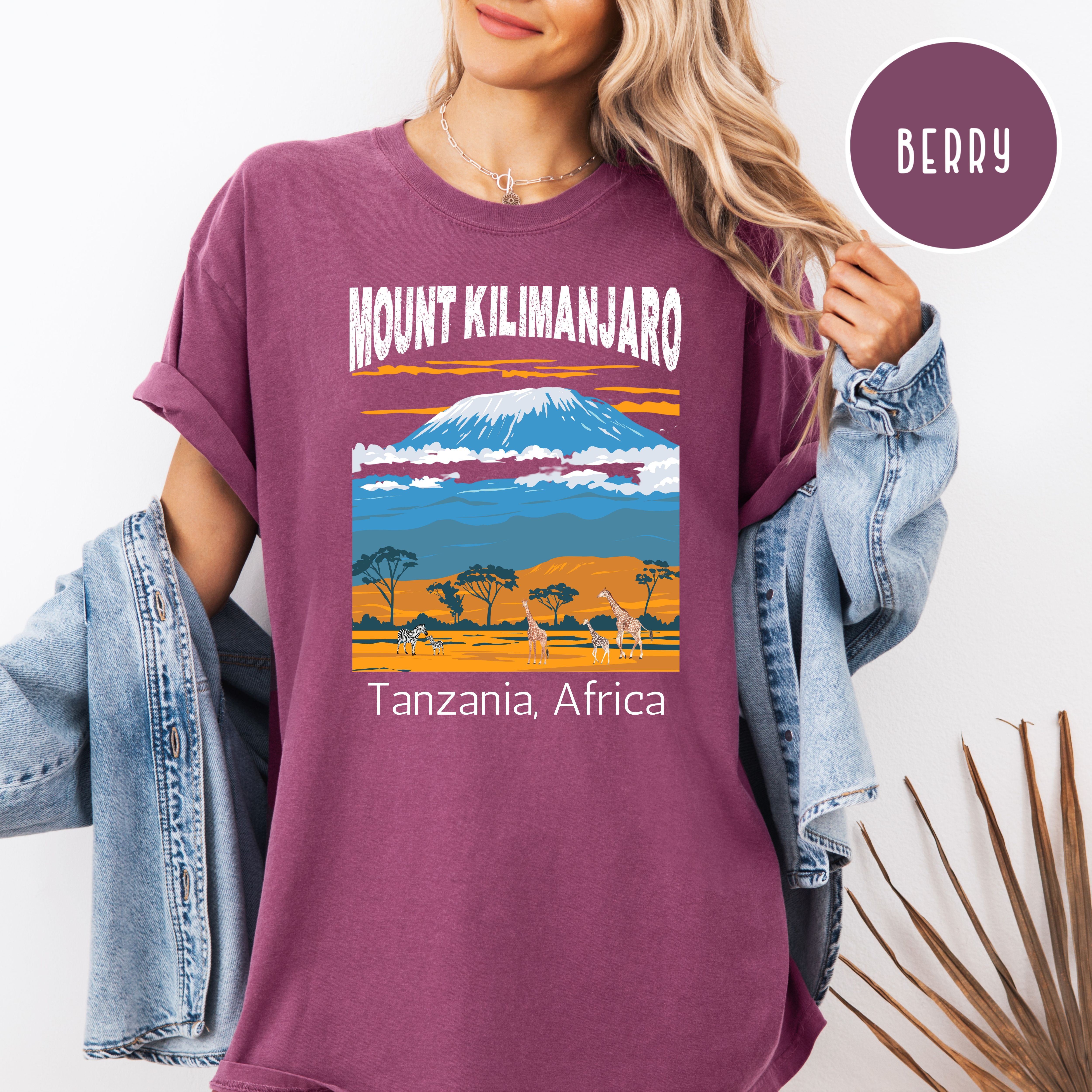 Mount Kilimanjaro Comfort Colors T-Shirt, Tanzania Africa Shirt