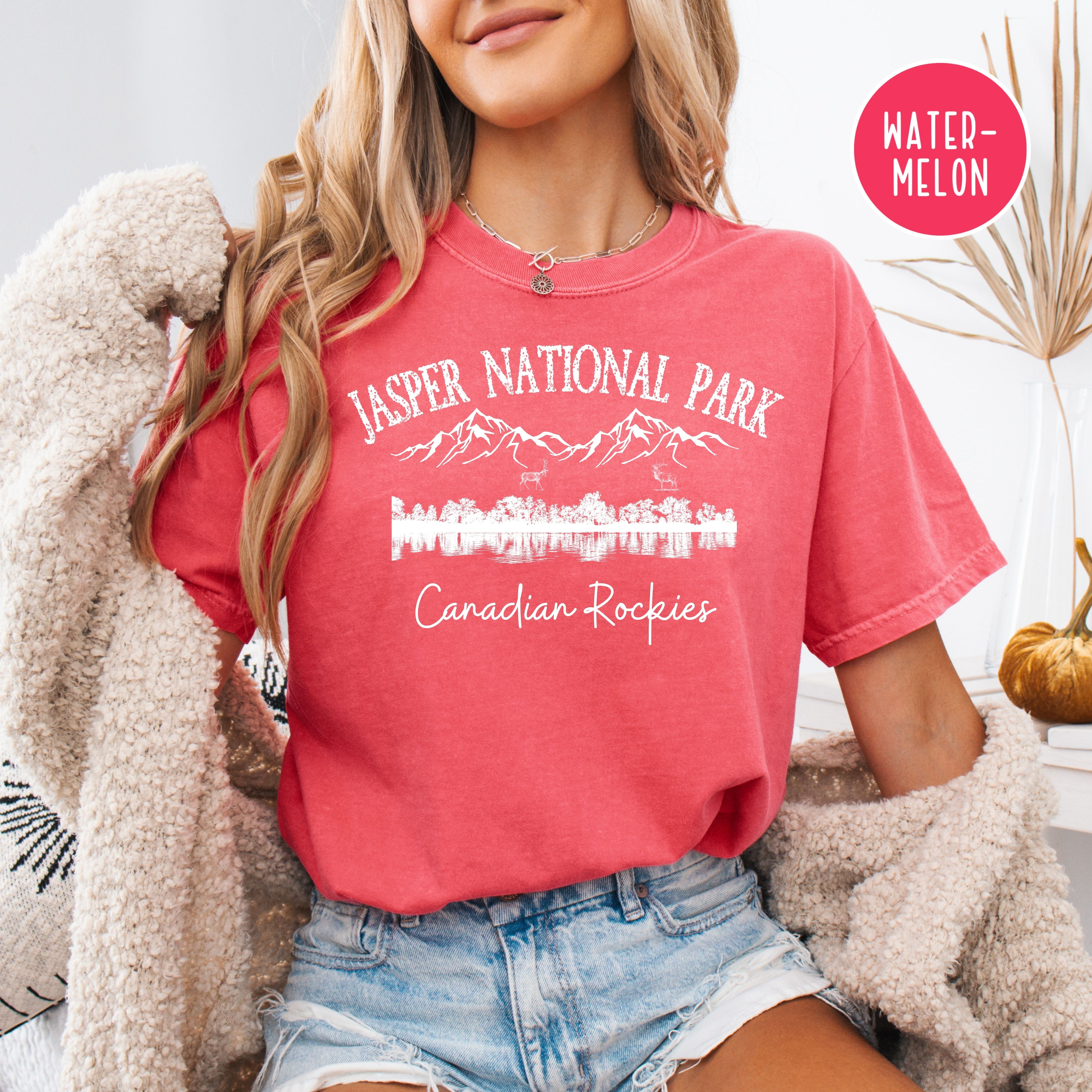 Jasper National Park Alberta Canada Grunge Style Comfort Colors Tee