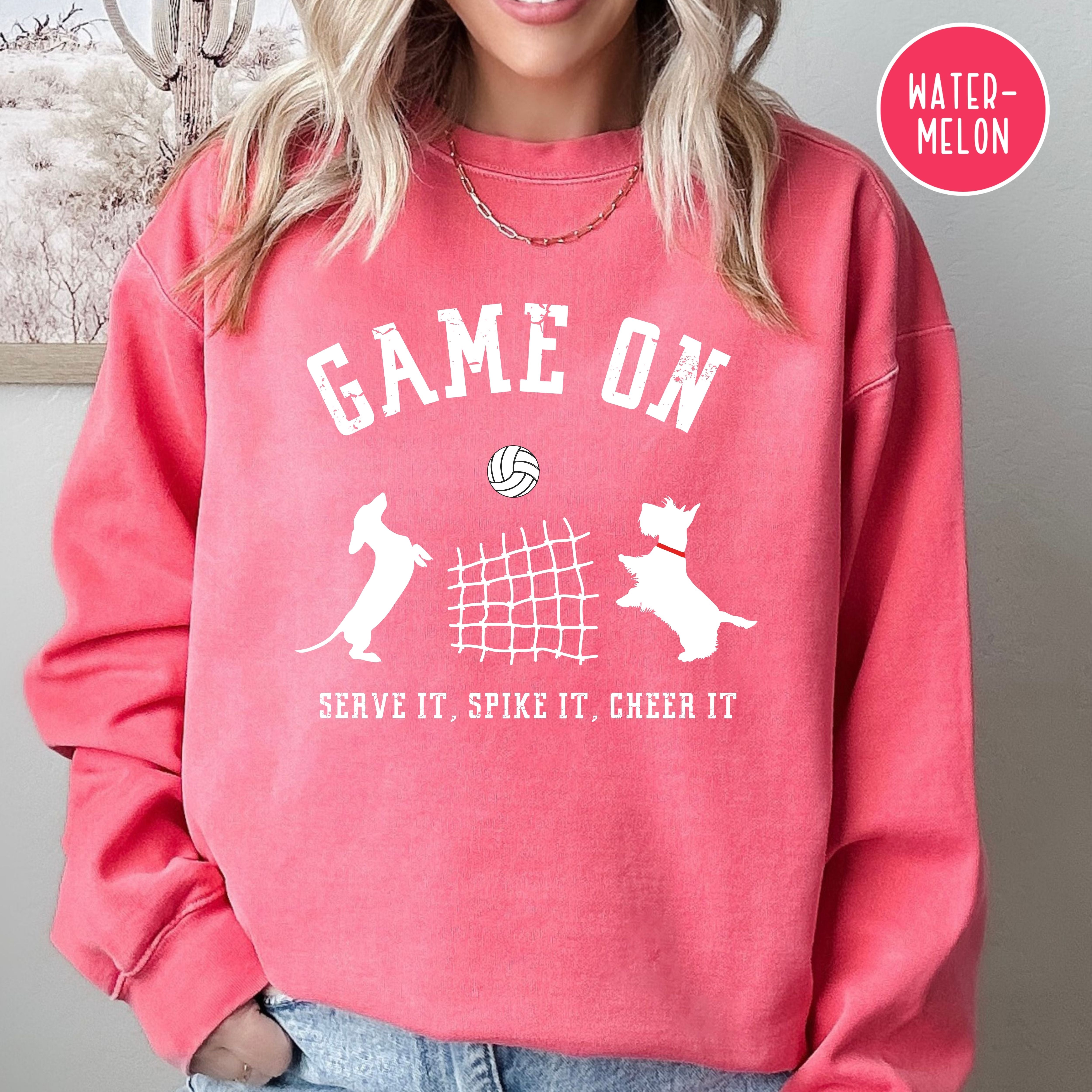 Volleyball Mom Dog Lover Comfort Colors® Game Day Sweatshirt