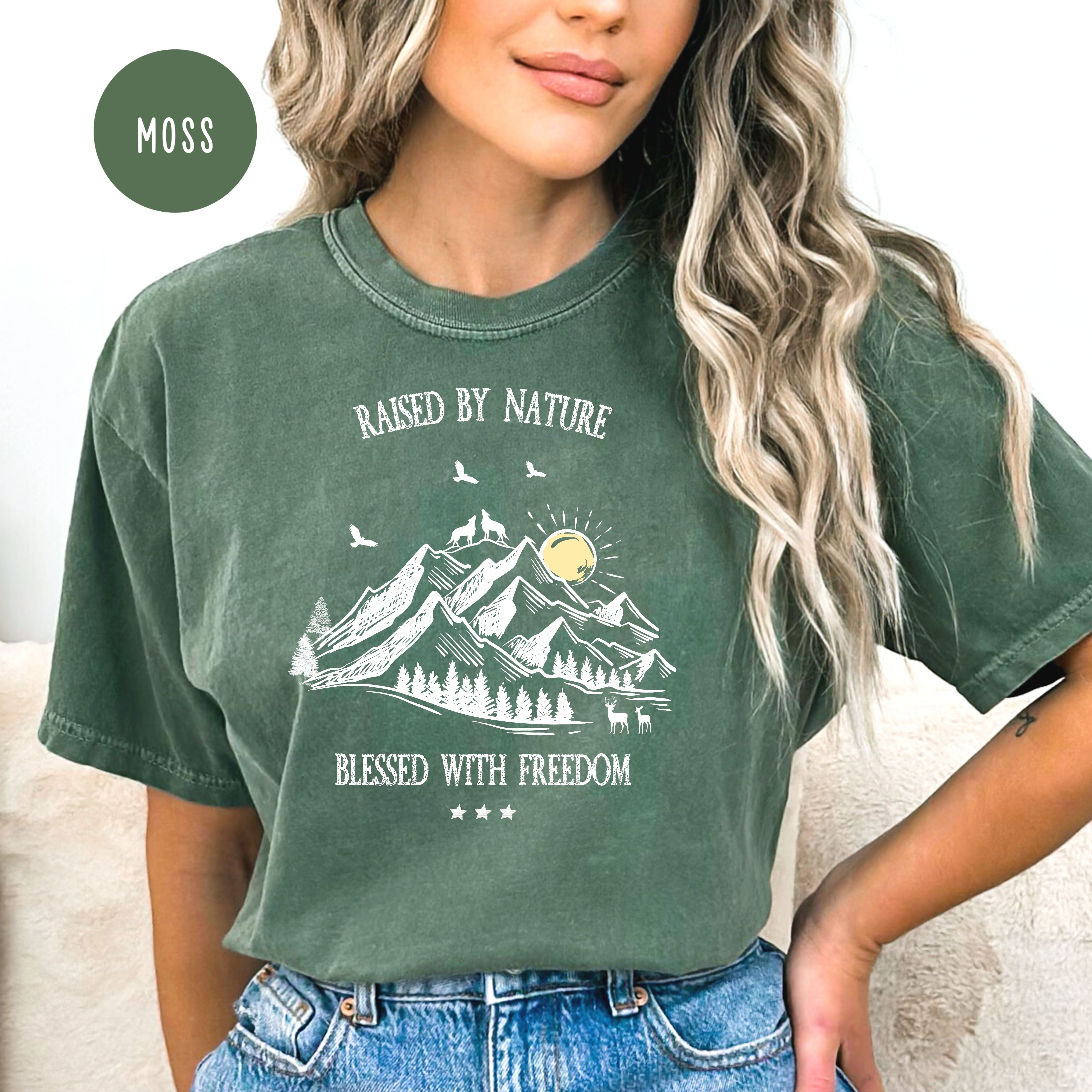 Raised By Nature Blessed With Freedom Comfort Colors® Tee