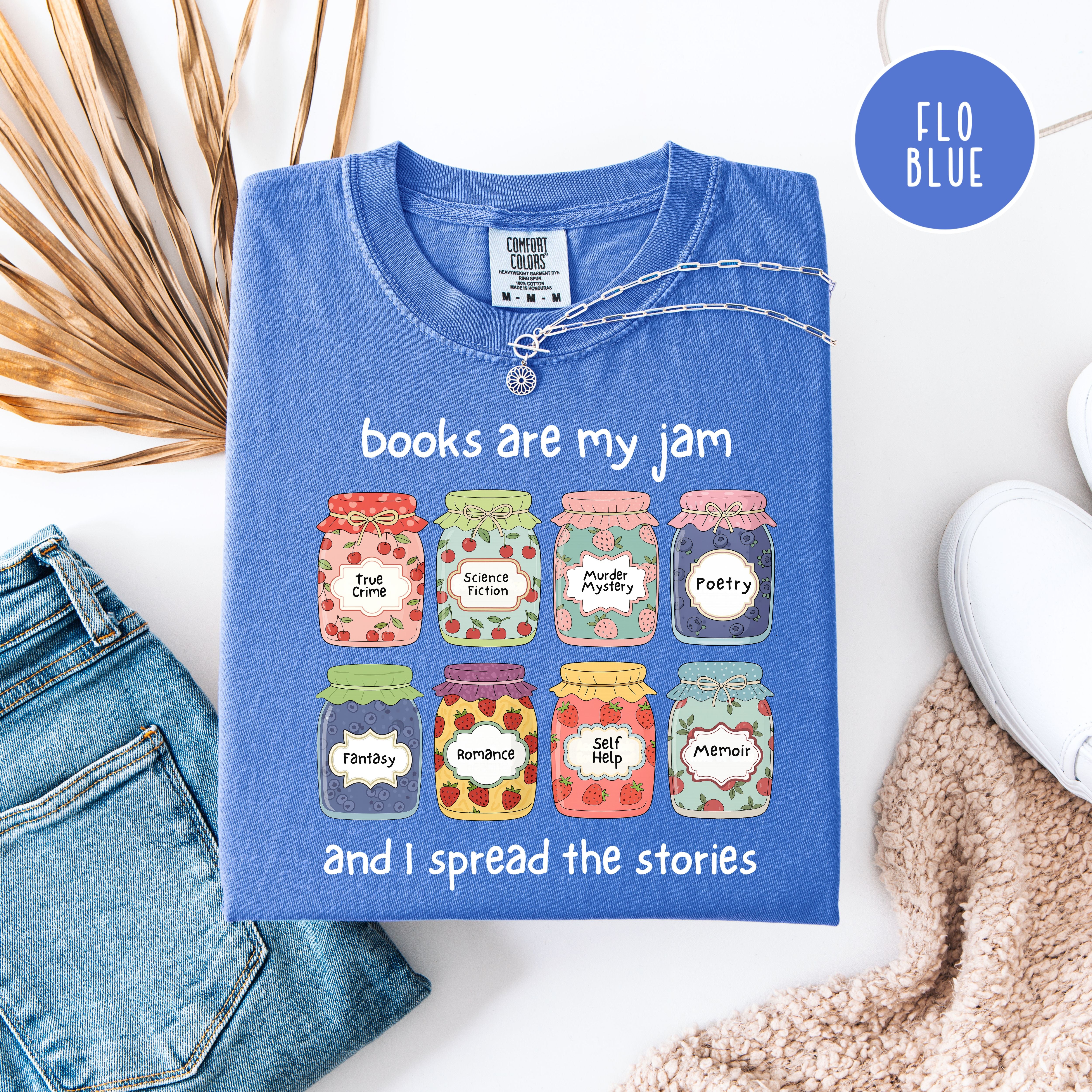 Books Are My Jam Comfort Colors Jam Jars T-Shirt, Book Lover Gift