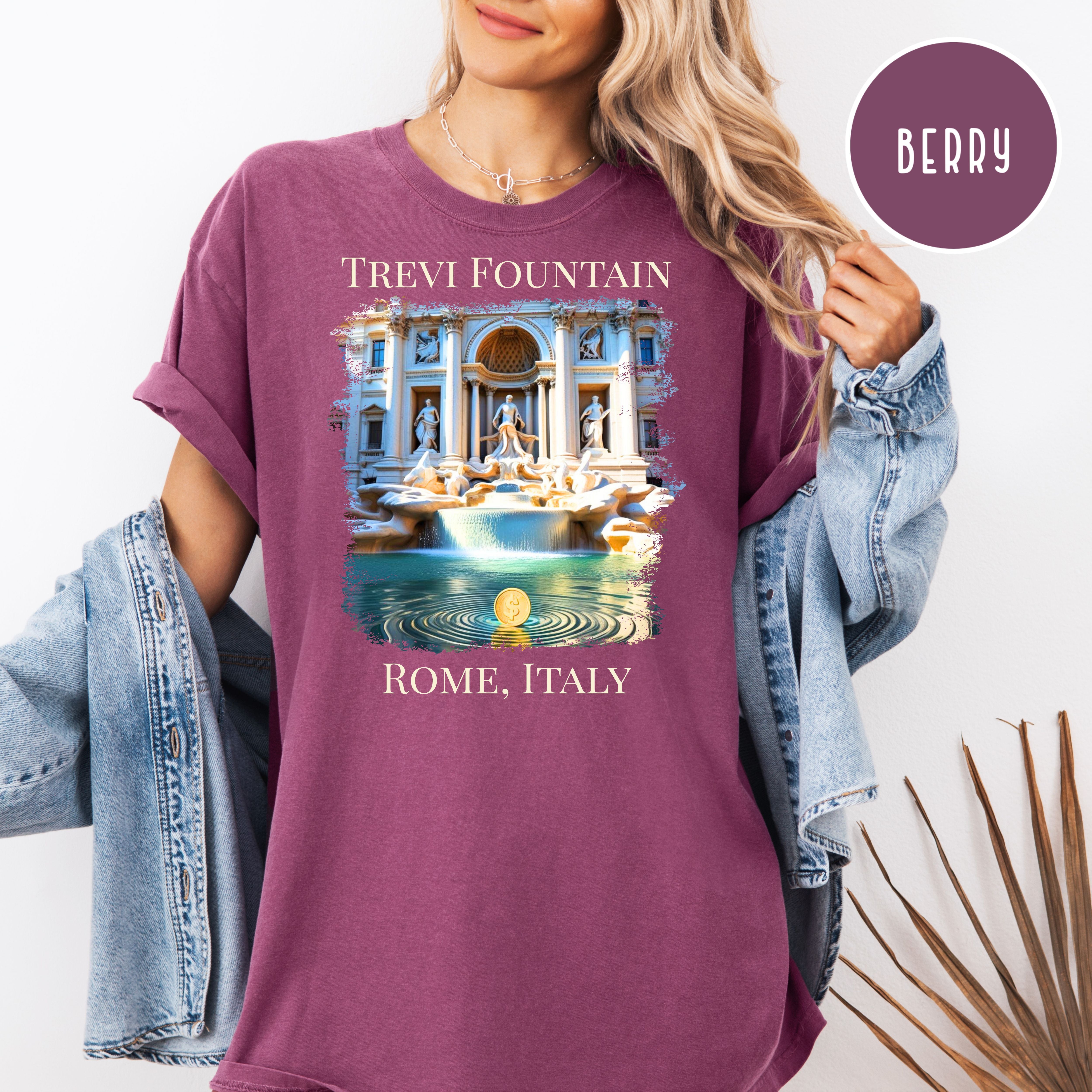 Trevi Fountain Rome Italy Comfort Colors Vacation Gift Tee