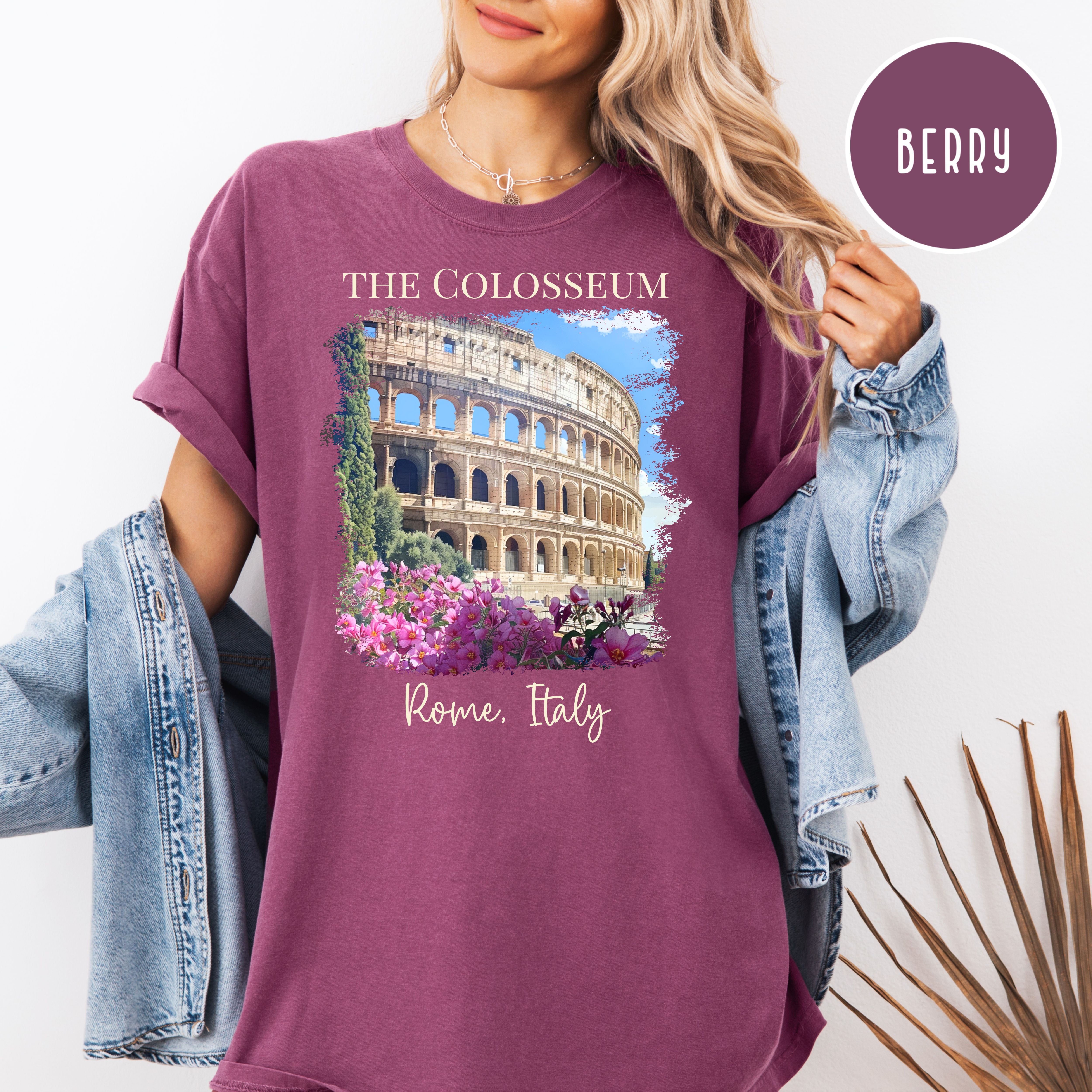 The Colosseum in Rome Comfort Colors Vacation Gift Tee