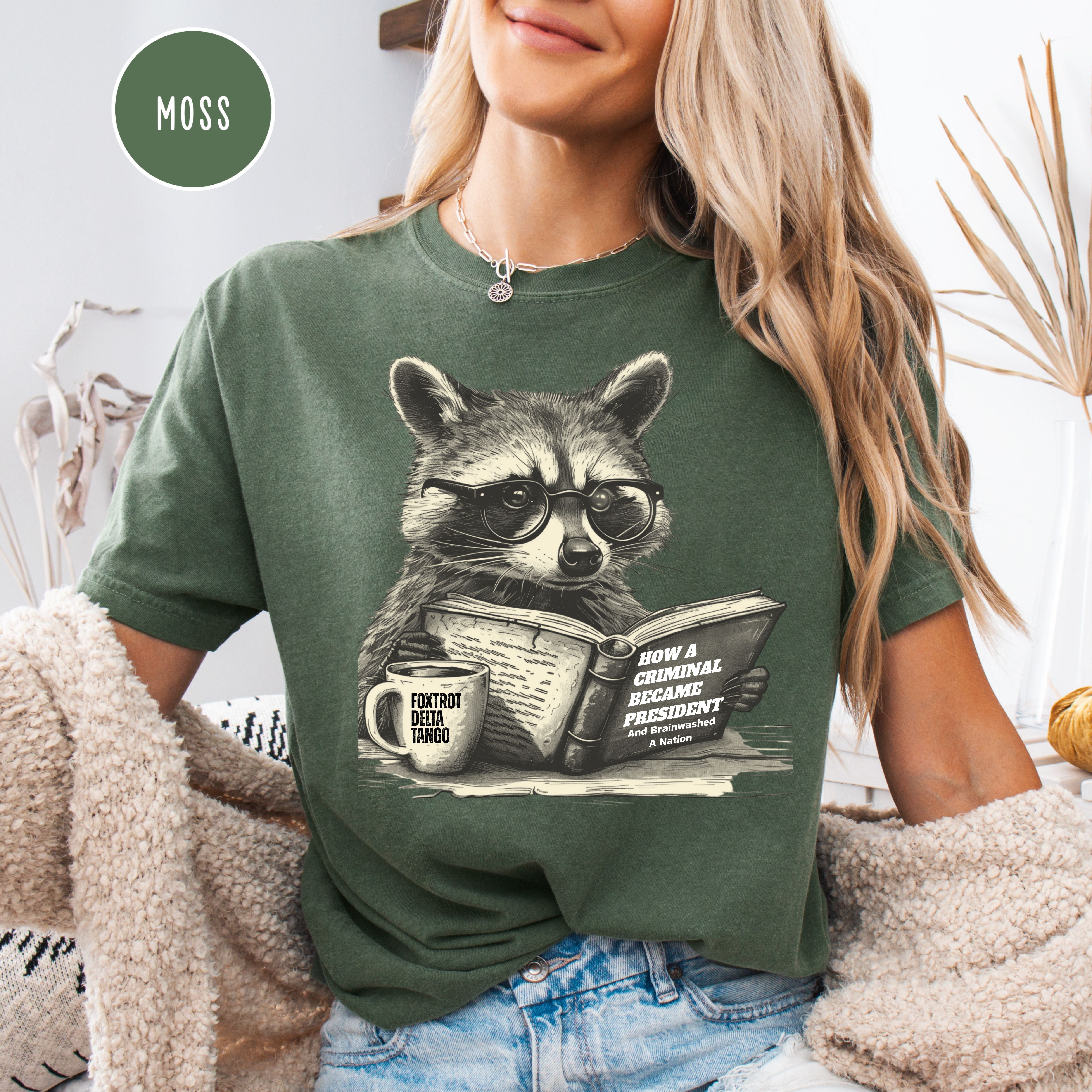 Subtle Foxtrot Delta Tango, Cute Raccoon Anti-Trump Comfort Colors Tee
