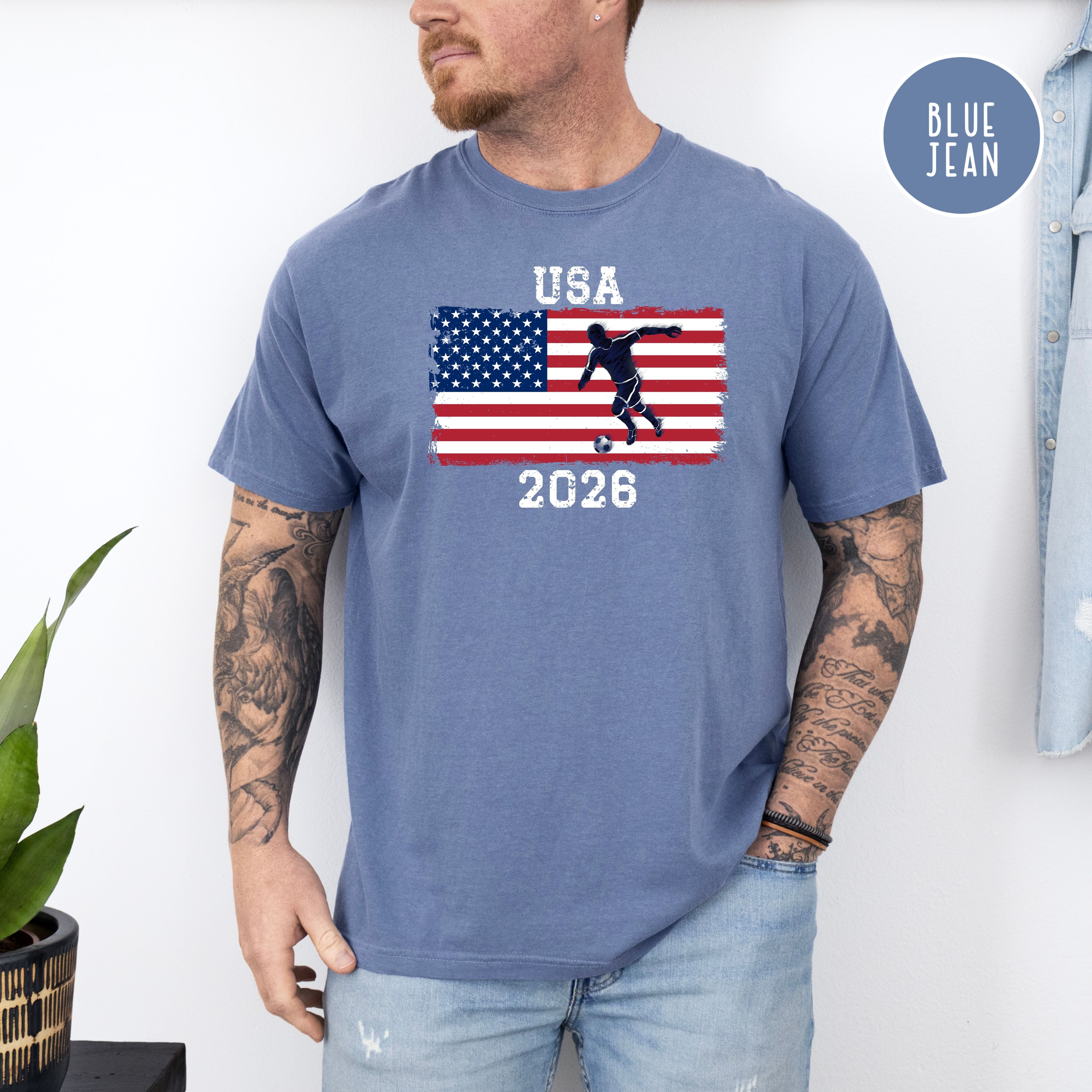 Soccer USA 2026 Comfort Colors T-Shirt Gift for Soccer Fan