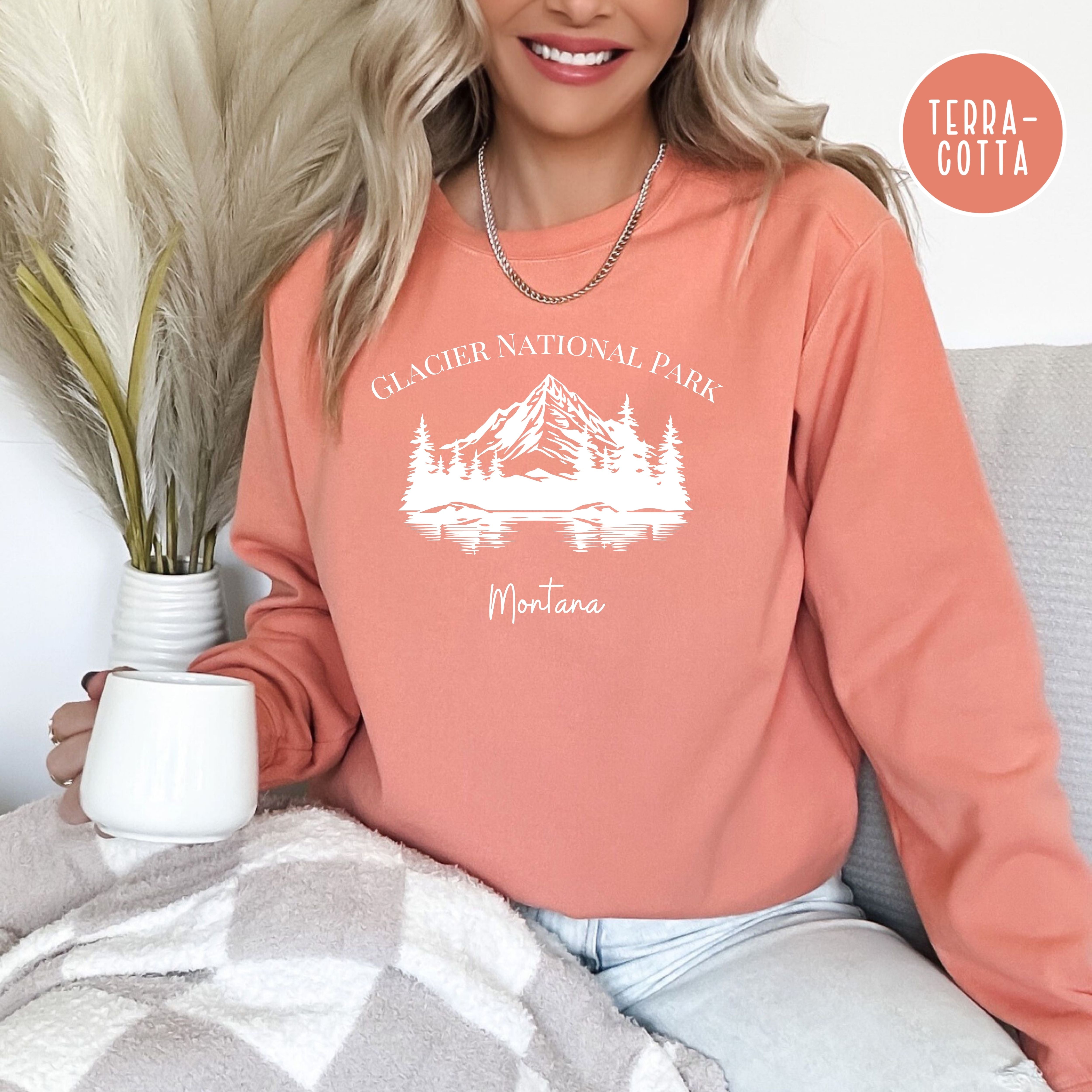 Glacier National Park Grunge Comfort Colors® Sweatshirt