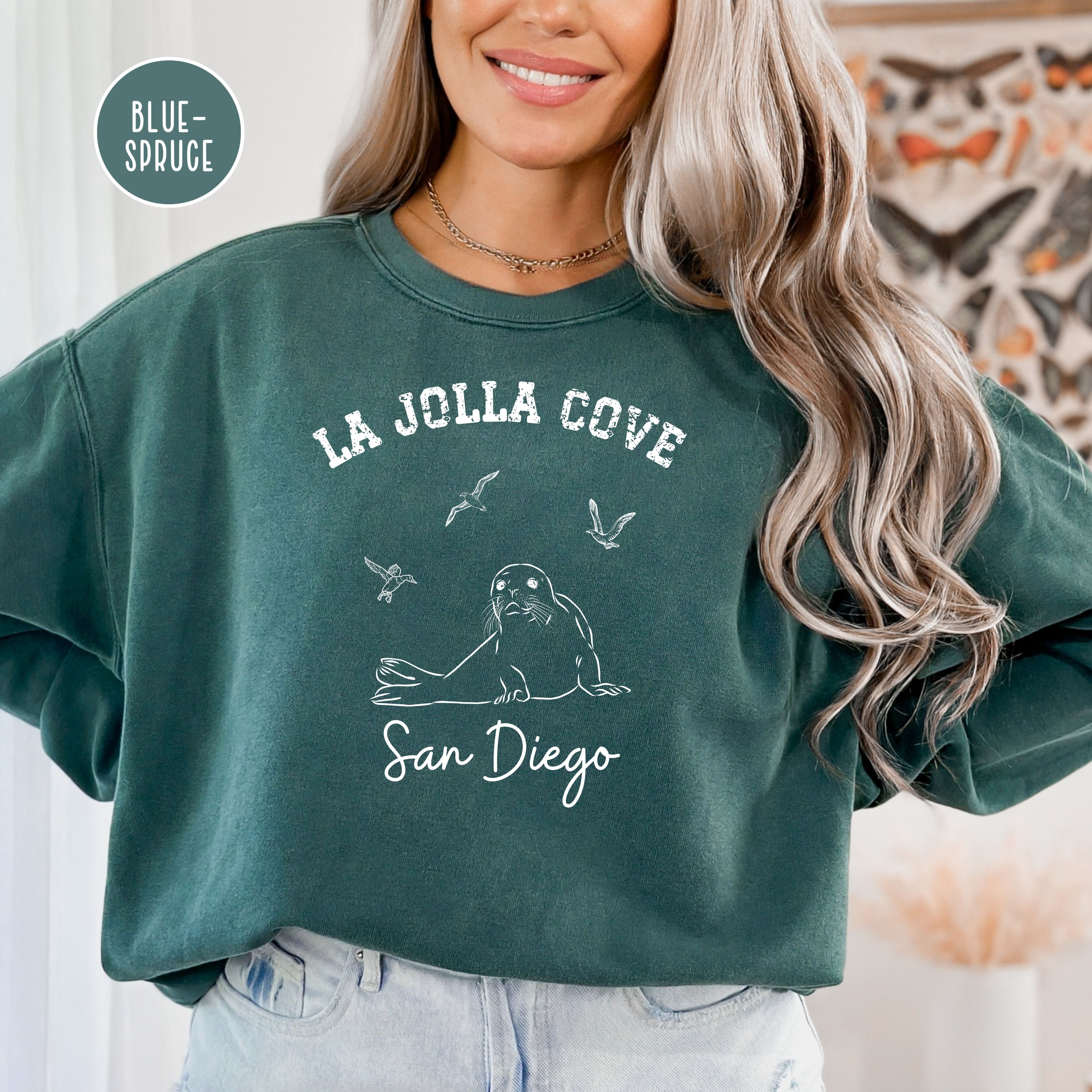 La Jolla Cove San Diego Comfort Colors® Crewneck Unisex Sweatshirt