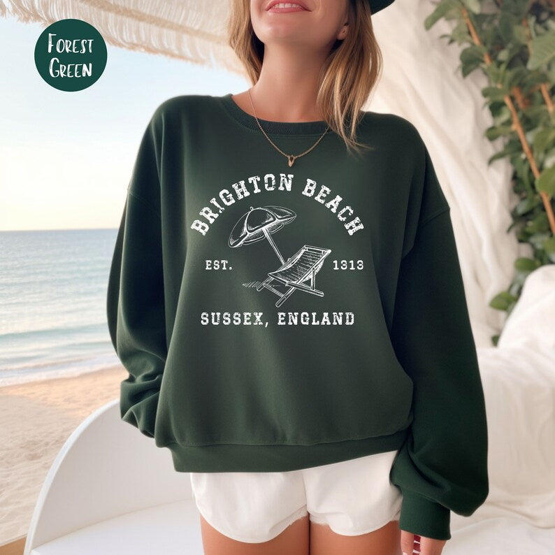 Brighton Beach Sussex England Grunge Style Sweatshirt