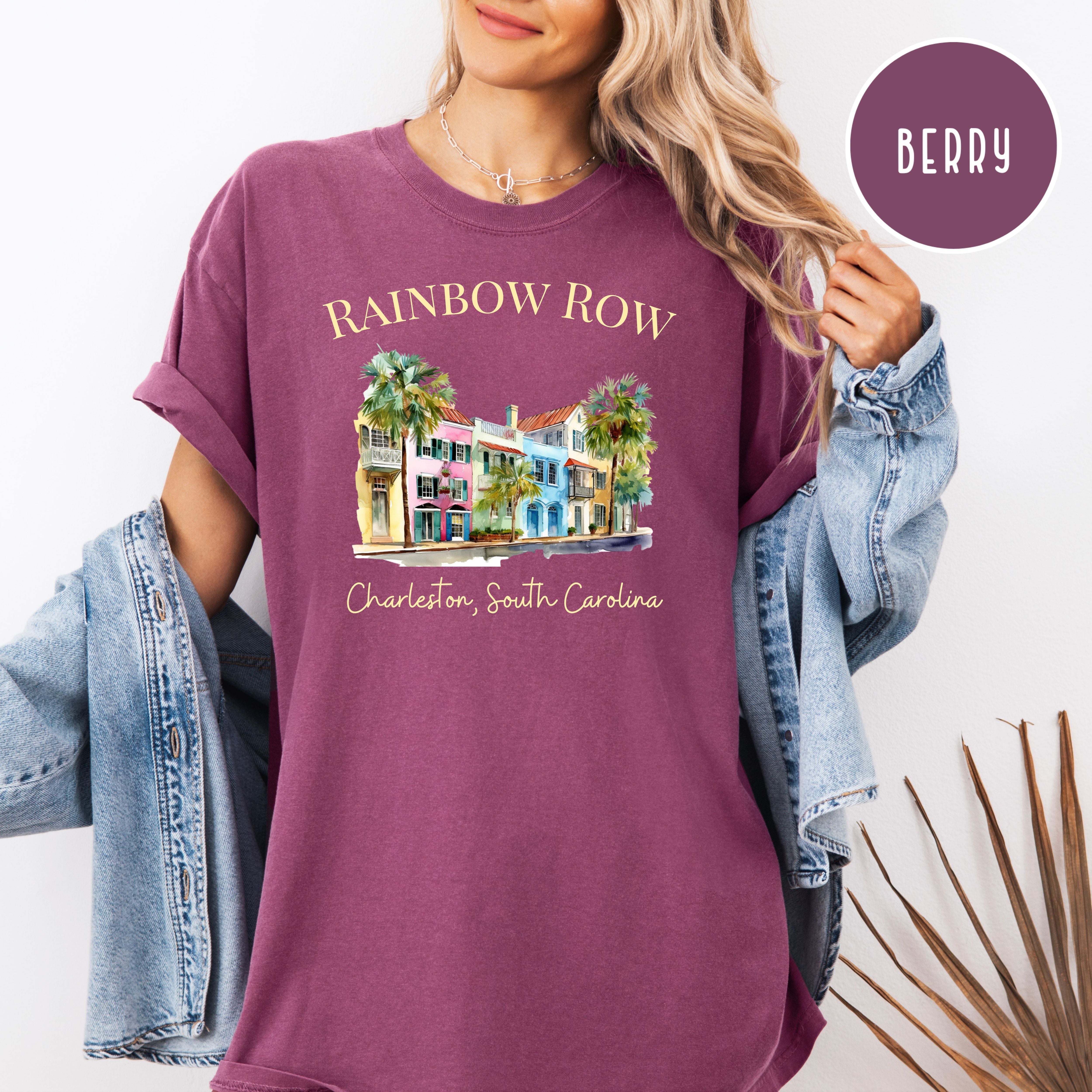 Rainbow Row Charleston South Carolina Comfort Colors T-shirt