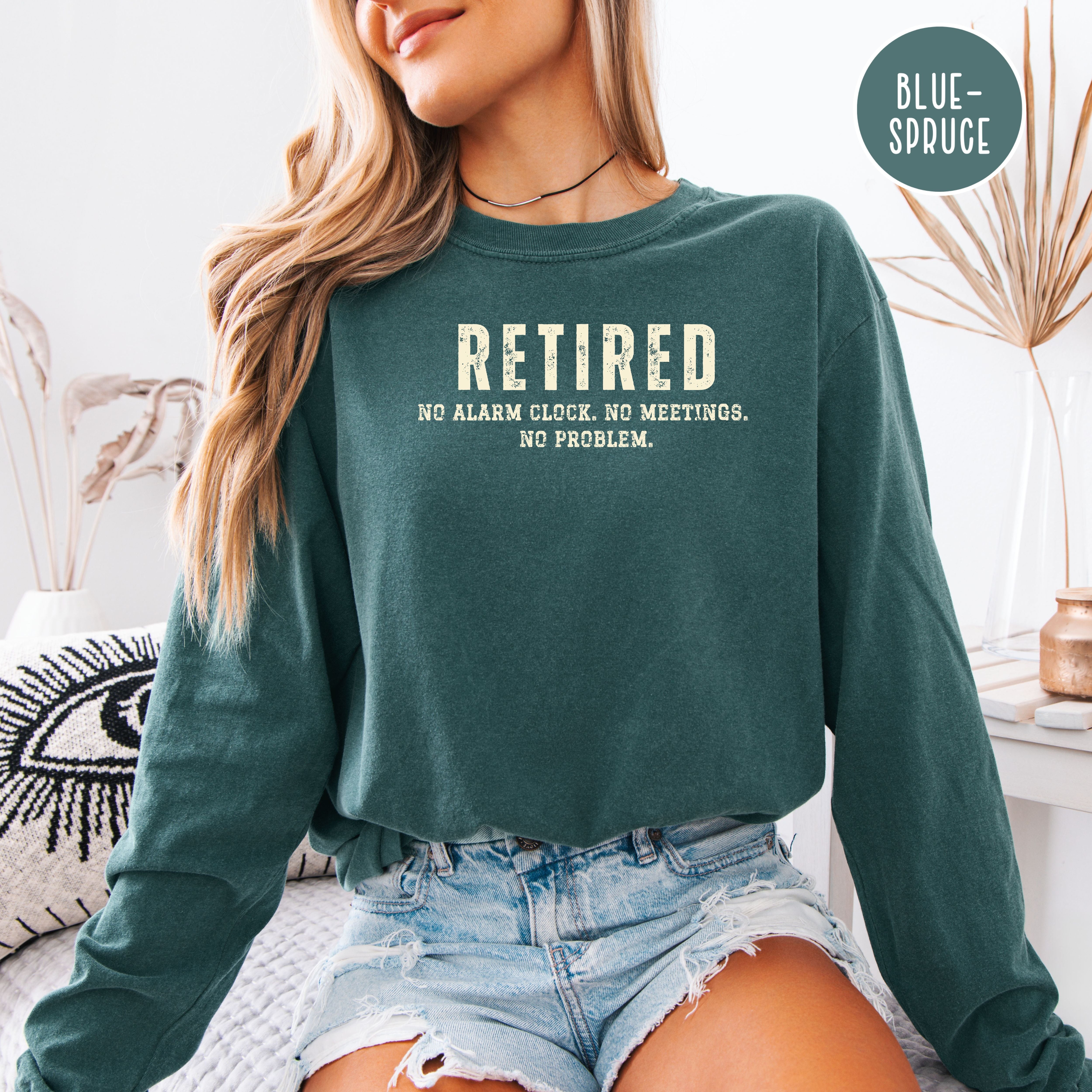 Retirement Unisex Long Sleeve Comfort Colors T-Shirt, Gift for Retirement
