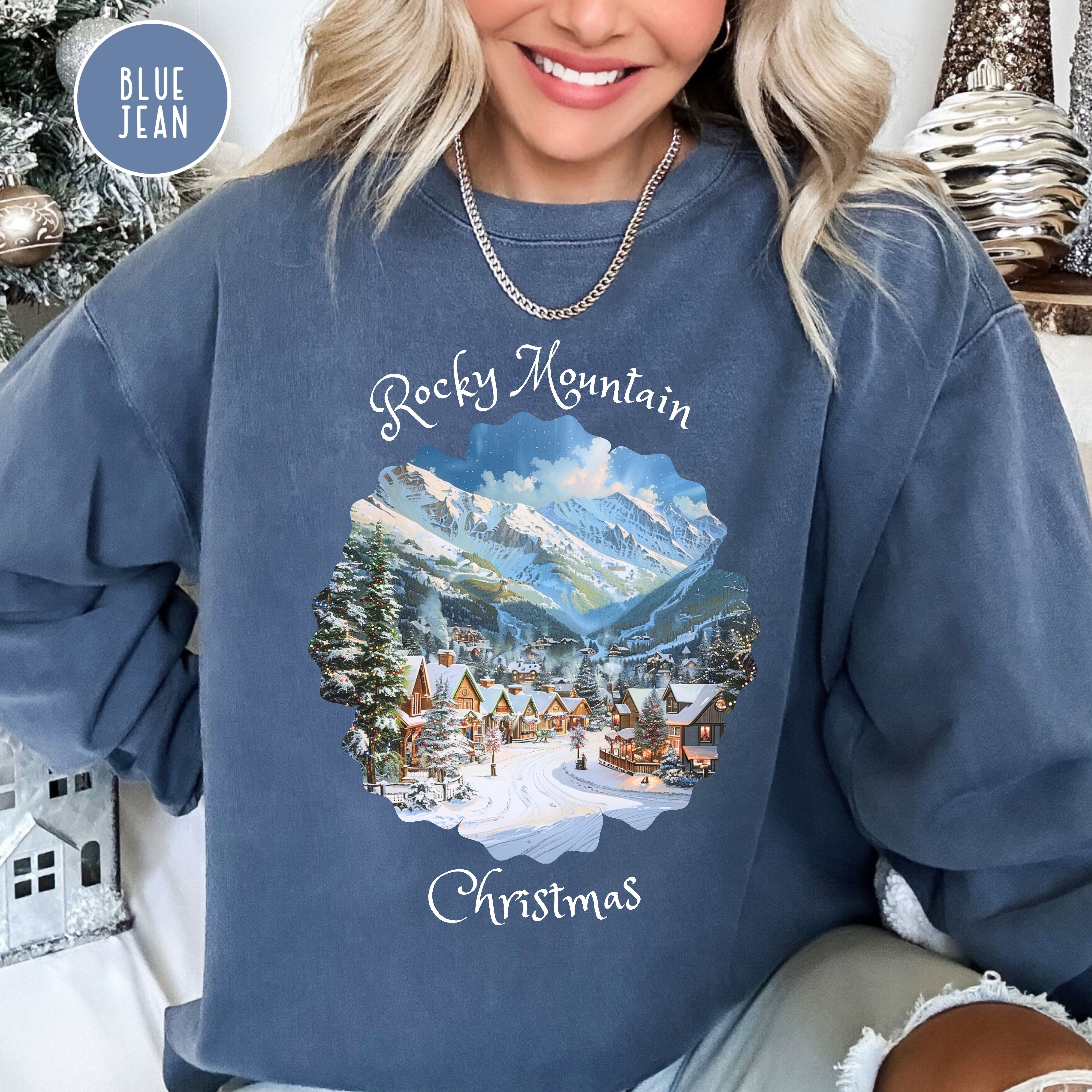 Rocky Mountain Christmas Comfort Colors® Sweatshirt