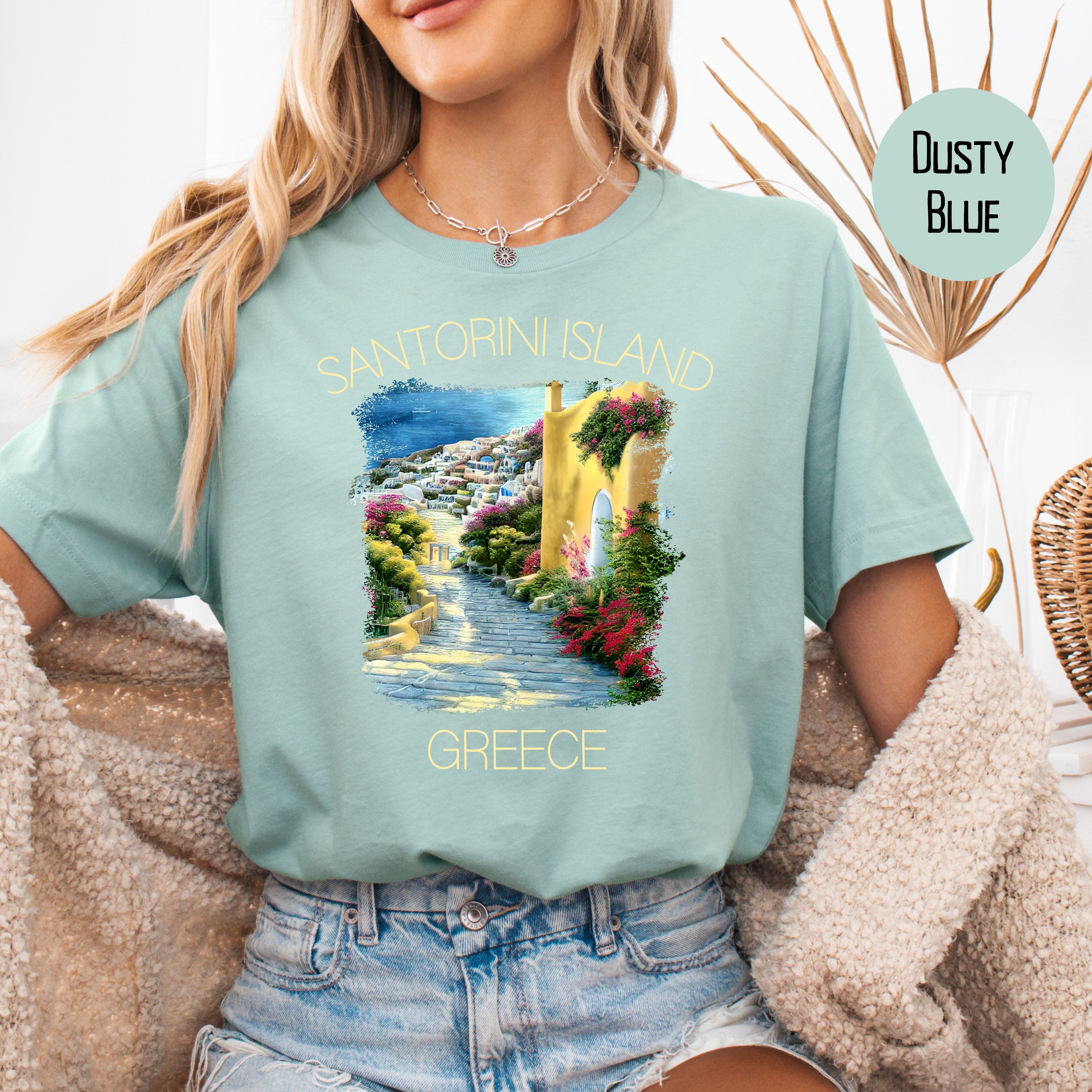 Santorini Greek Islands Bella Canvas Vacation Tee