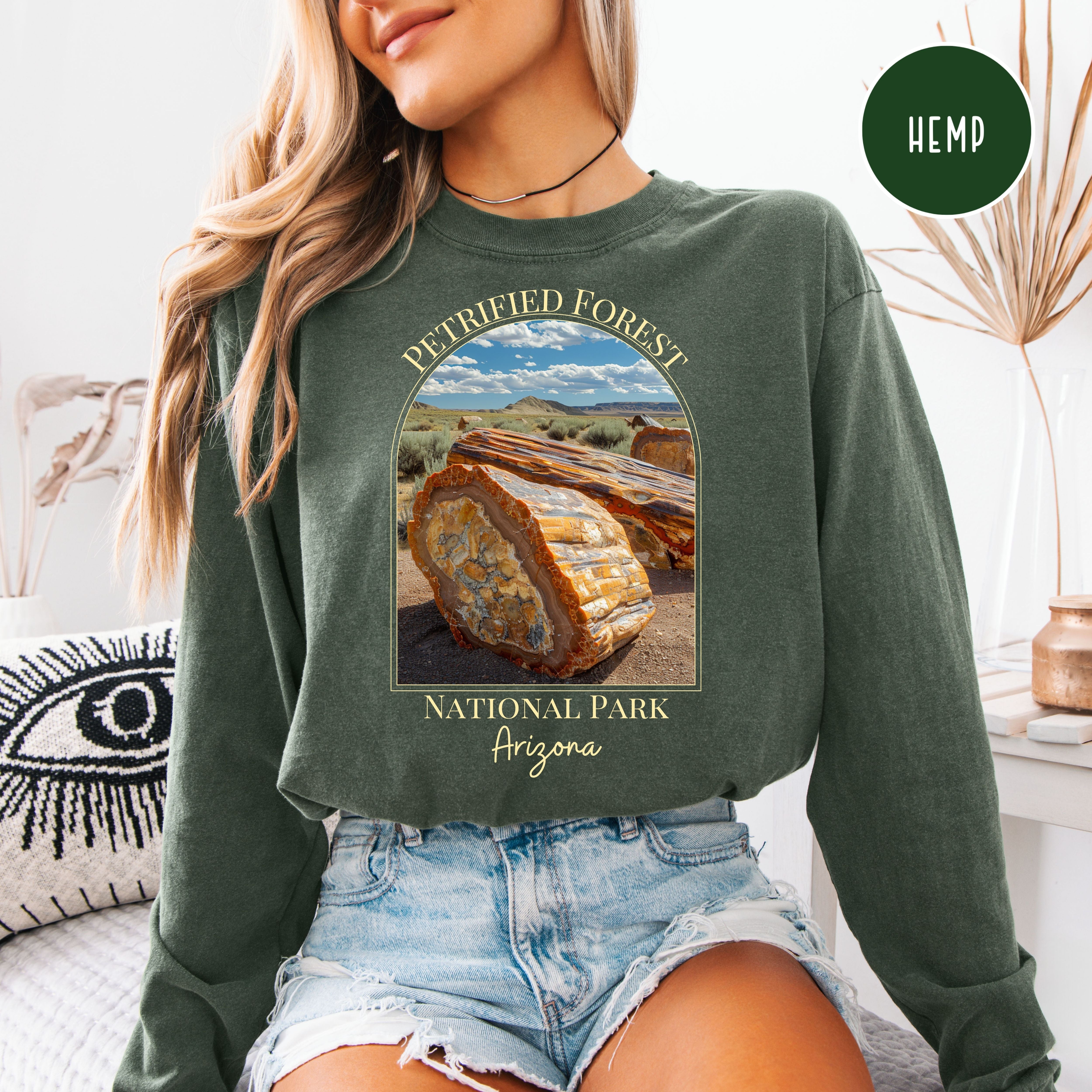 Petrified Forest National Park Arizona Comfort Colors Long Sleeve Unisex Tee