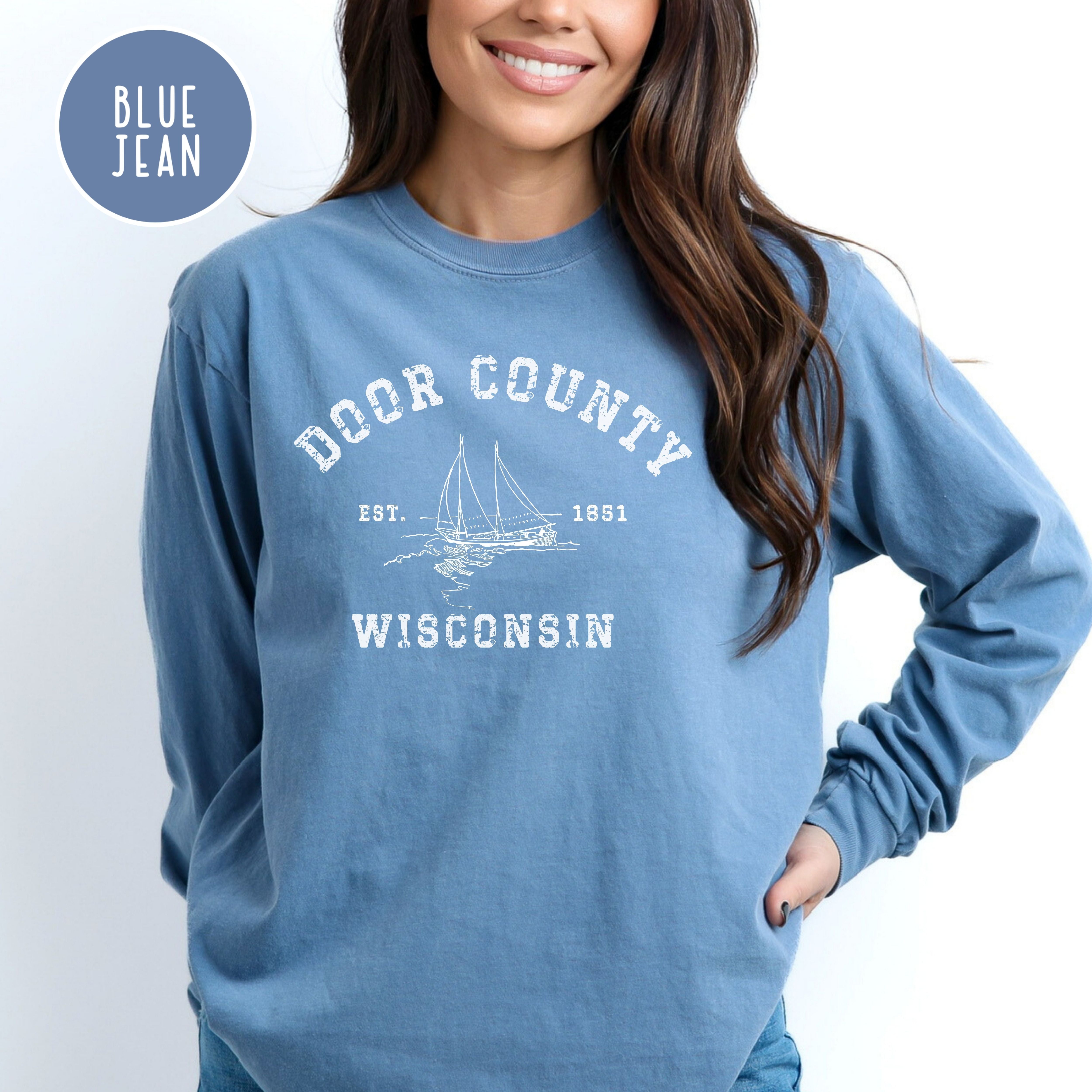 Door County Wisconsin Comfort Colors® Long Sleeve Tee