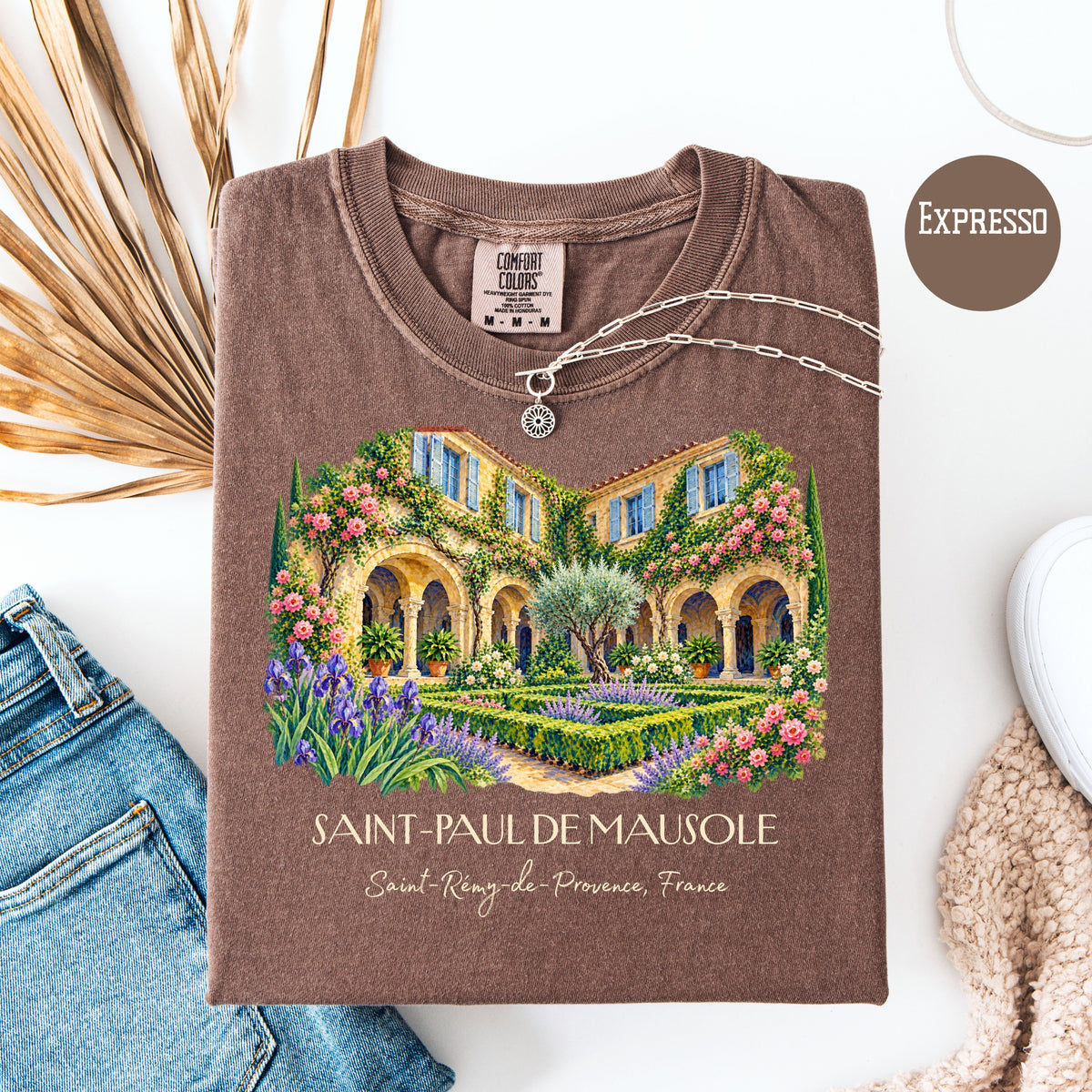 Van Gogh Inspired Comfort Colors Tee, Saint Remy de Provence France Shirt, South of France Travel Gift, France Vacation Tee, Art Lover Gift