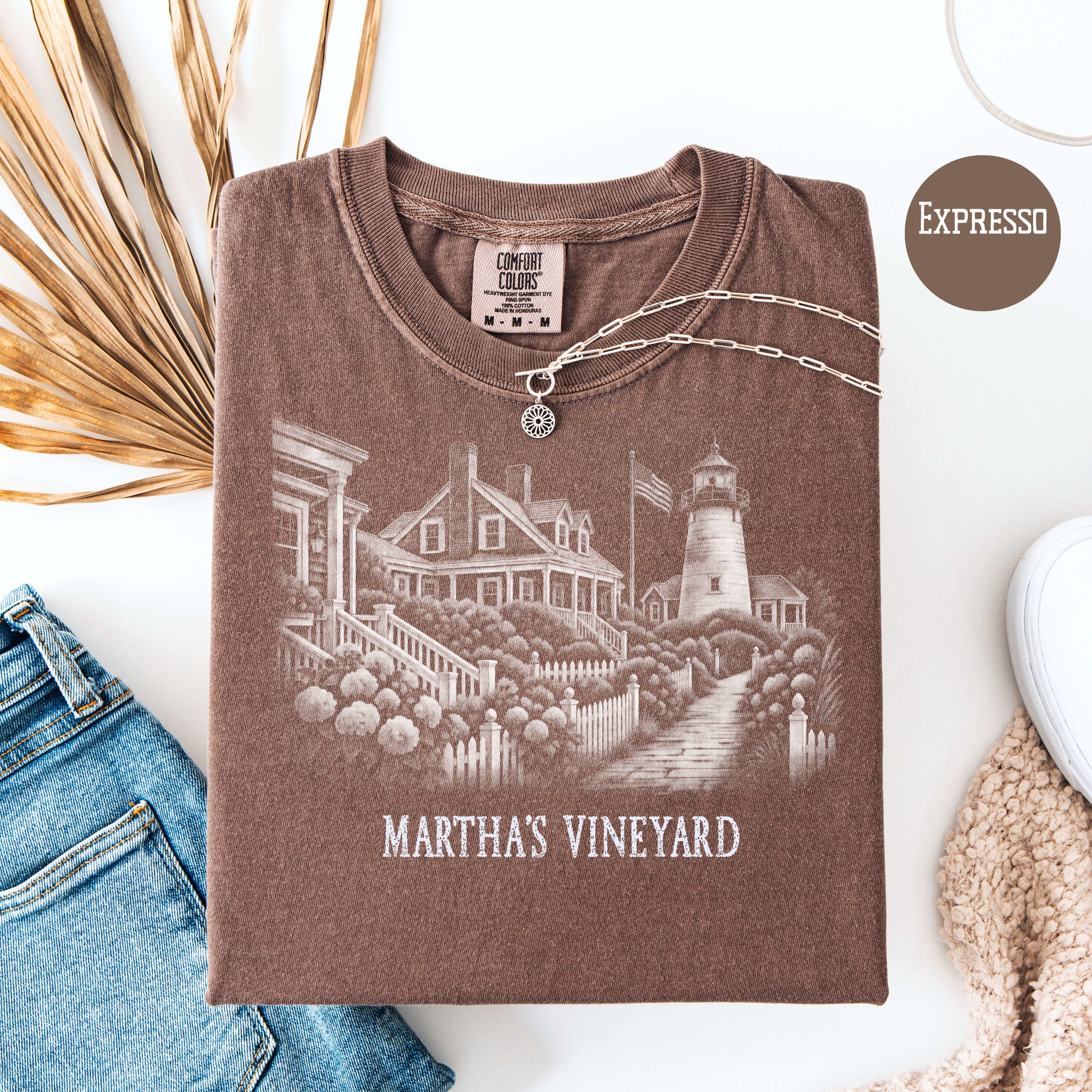 Martha's Vineyard Comfort Colors T-Shirt, The Vineyard Shirt, Martha's Vineyard Gift, Traveler Gift, Vineyard Massachusetts Gift