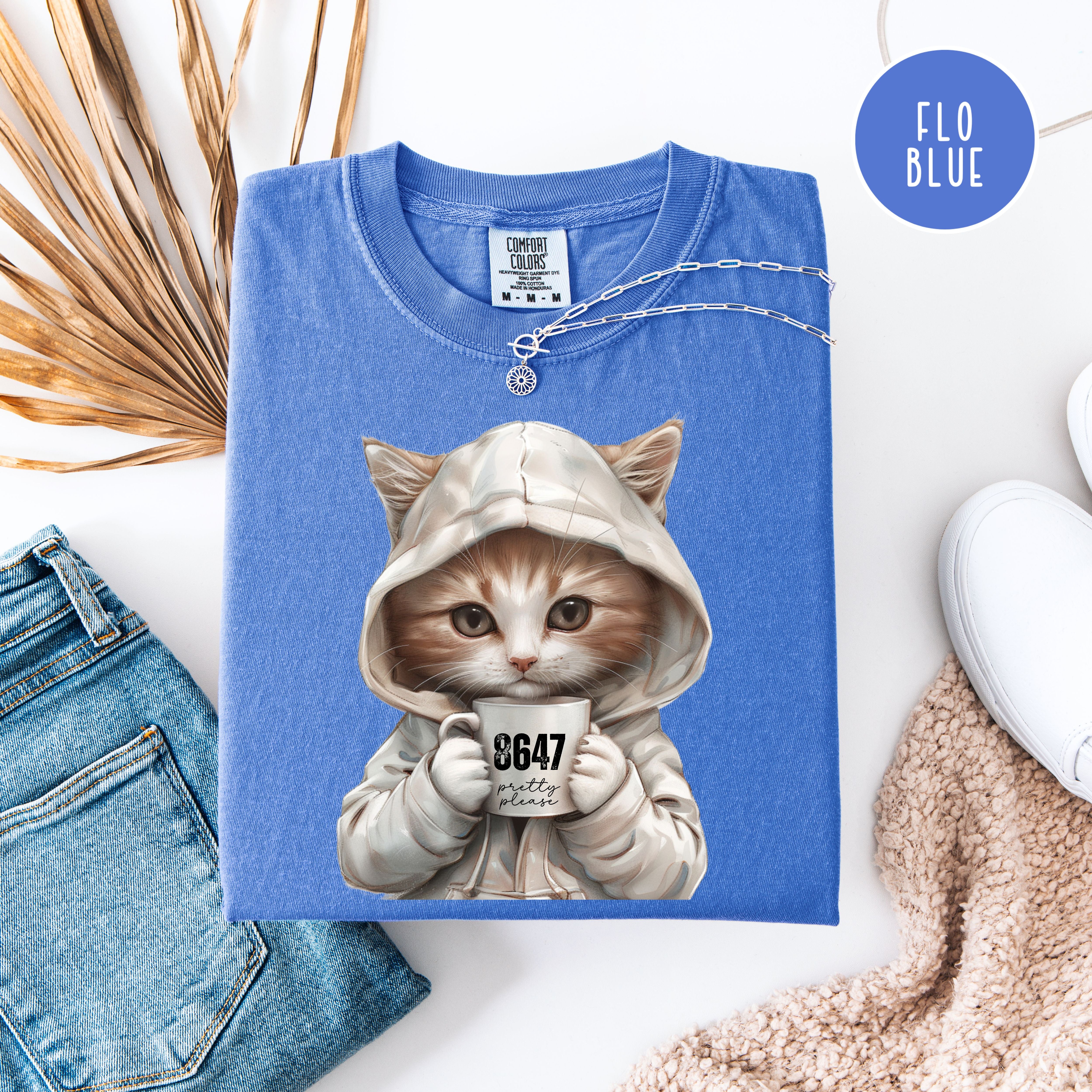 Anti-Trump Cat Lover 8647 Pretty Please Comfort Colors Trump Protest Political Gift Tee