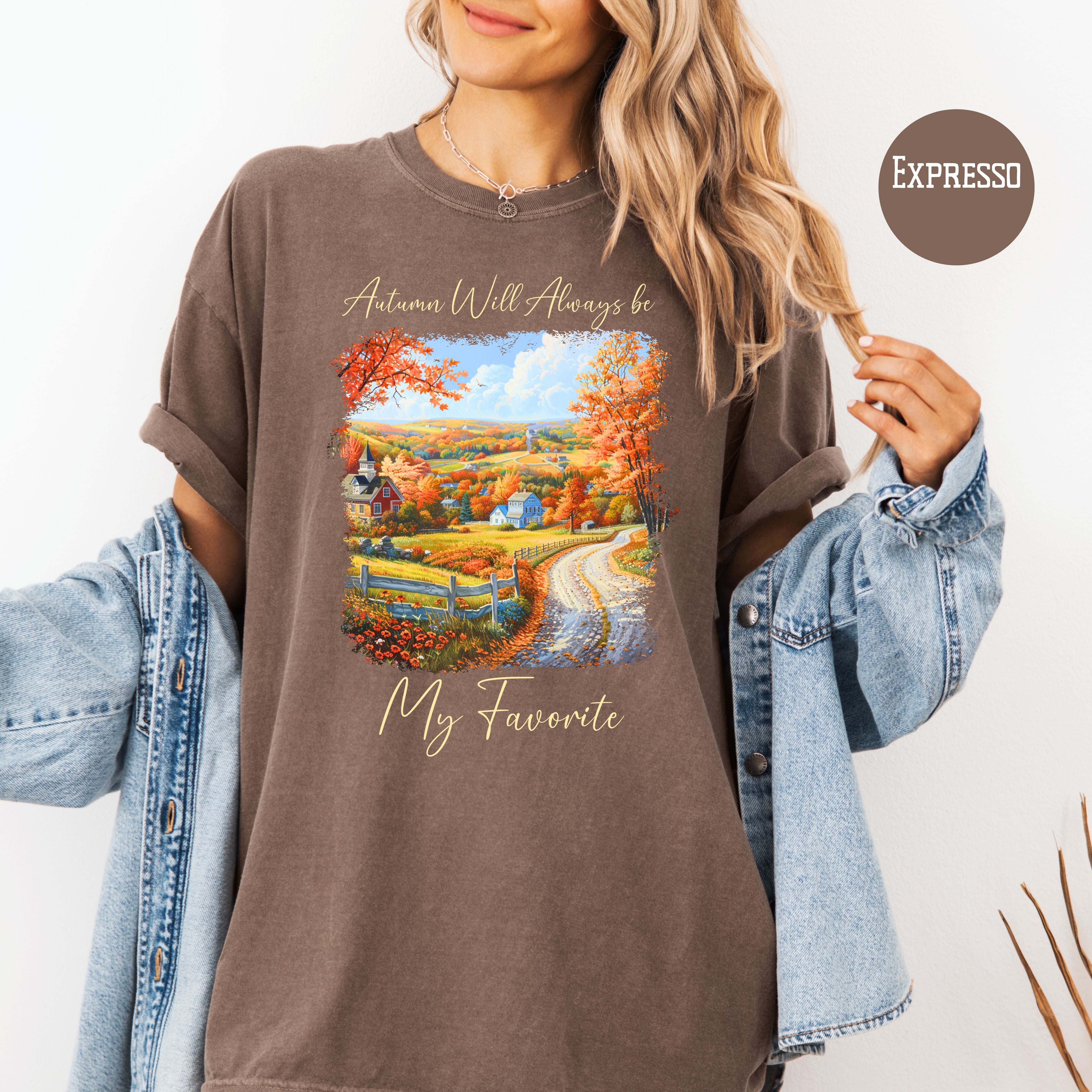 Autumn Will Always Be My Favorite Cozy Comfort Colors Fall Season Tee Shirt