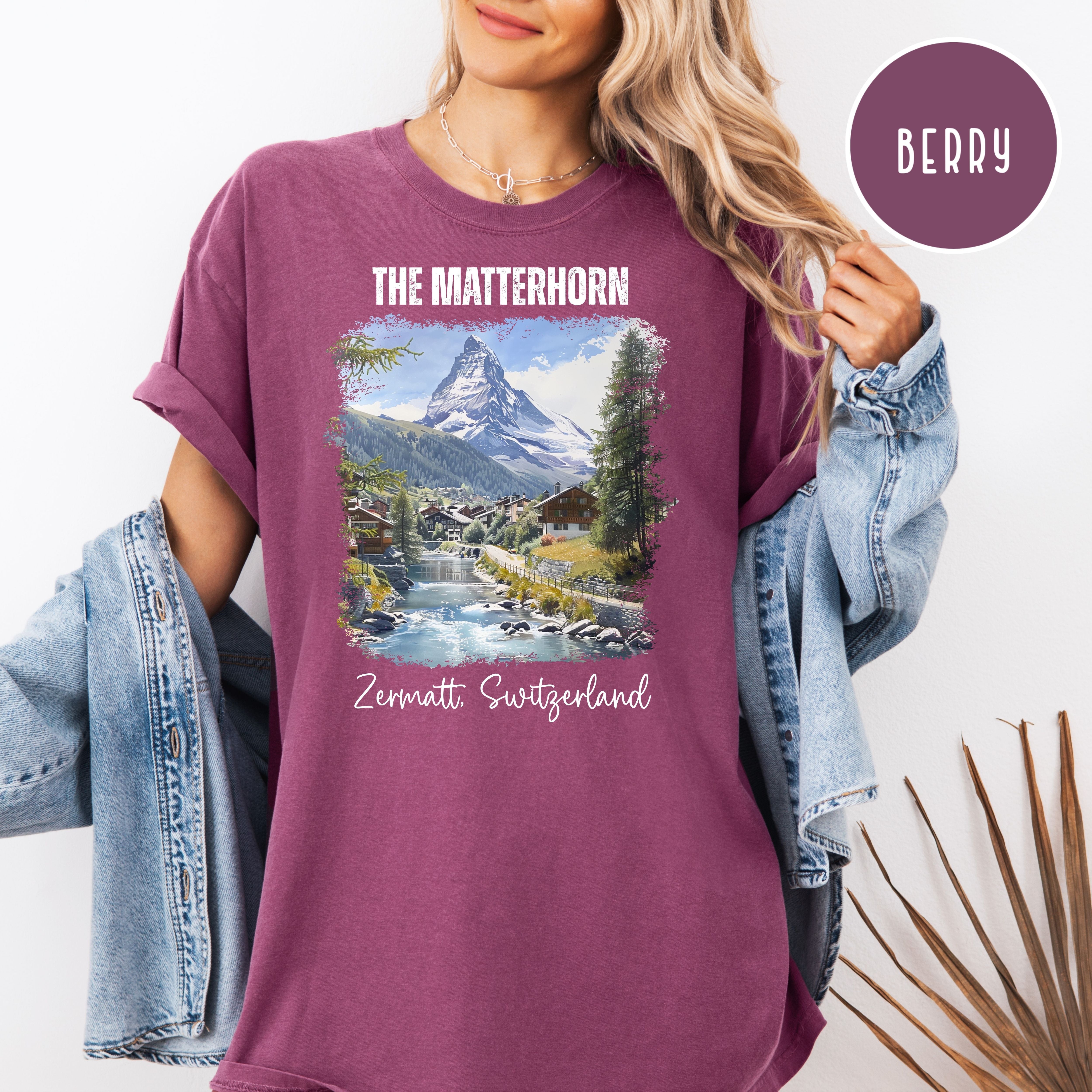 Matterhorn Zermatt Switzerland Comfort Colors Swiss Alps Vacation Gift Tee