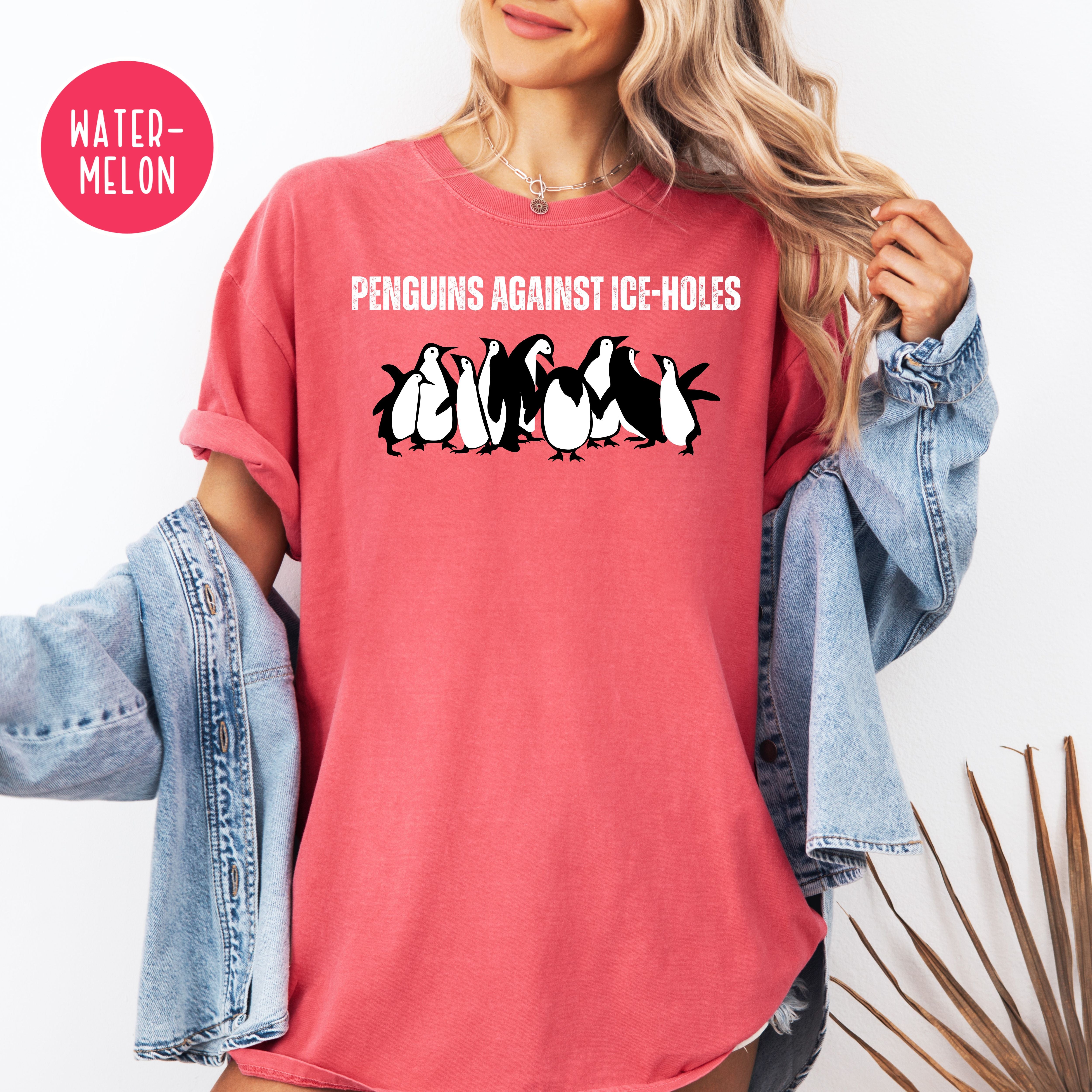 Penguins Against Ice Holes Comfort Colors Political Tee